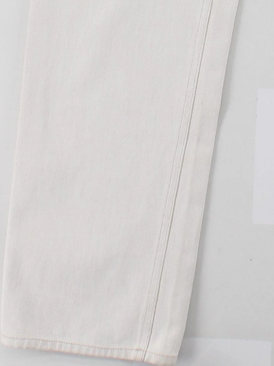 Isabel Marant Men's Jeans S Cream 100% Cotton Straight - Image 4