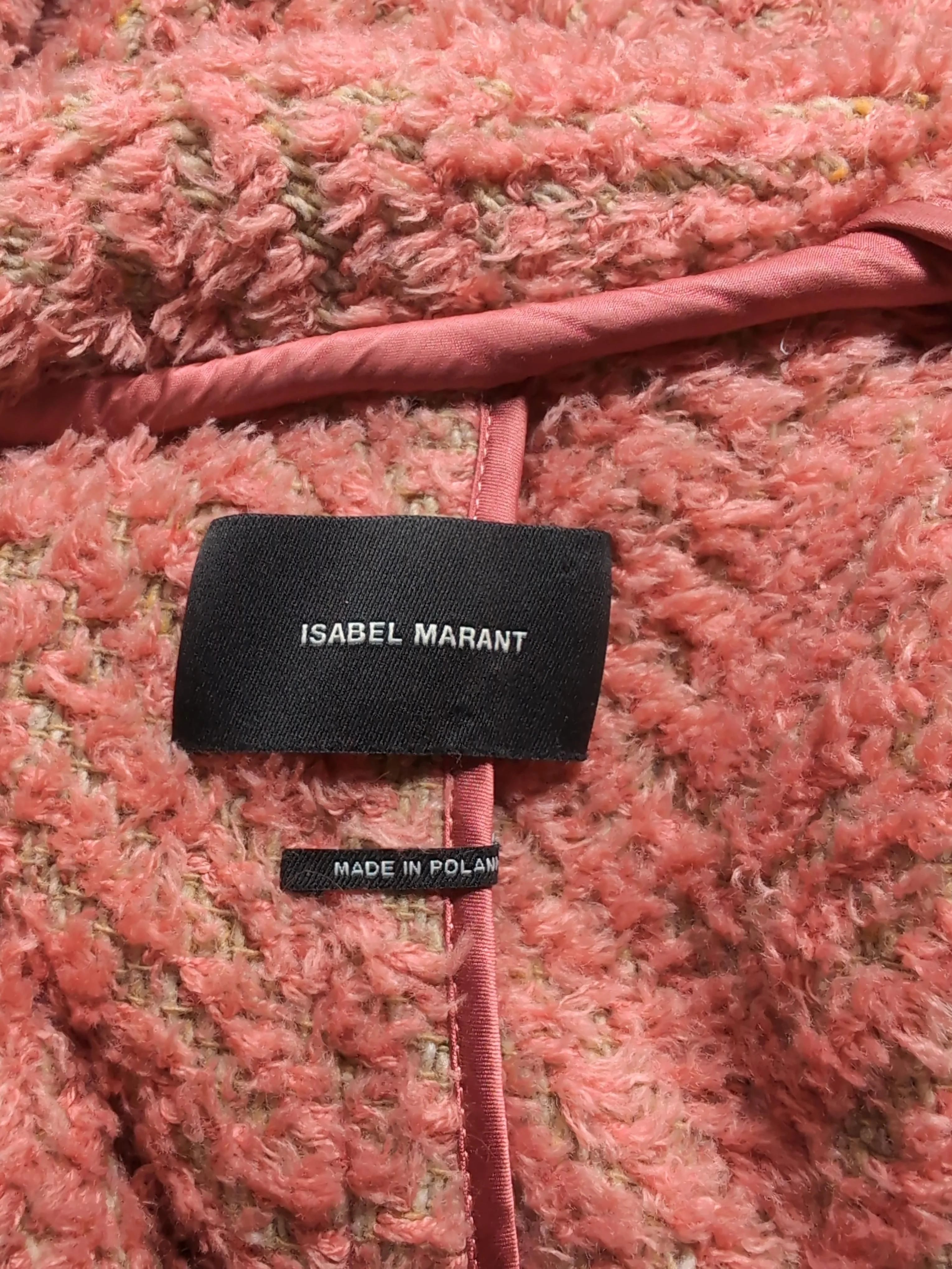 Isabel Marant Women's Coat UK 6 Pink Acrylic with Polyester Overcoat - Image 5