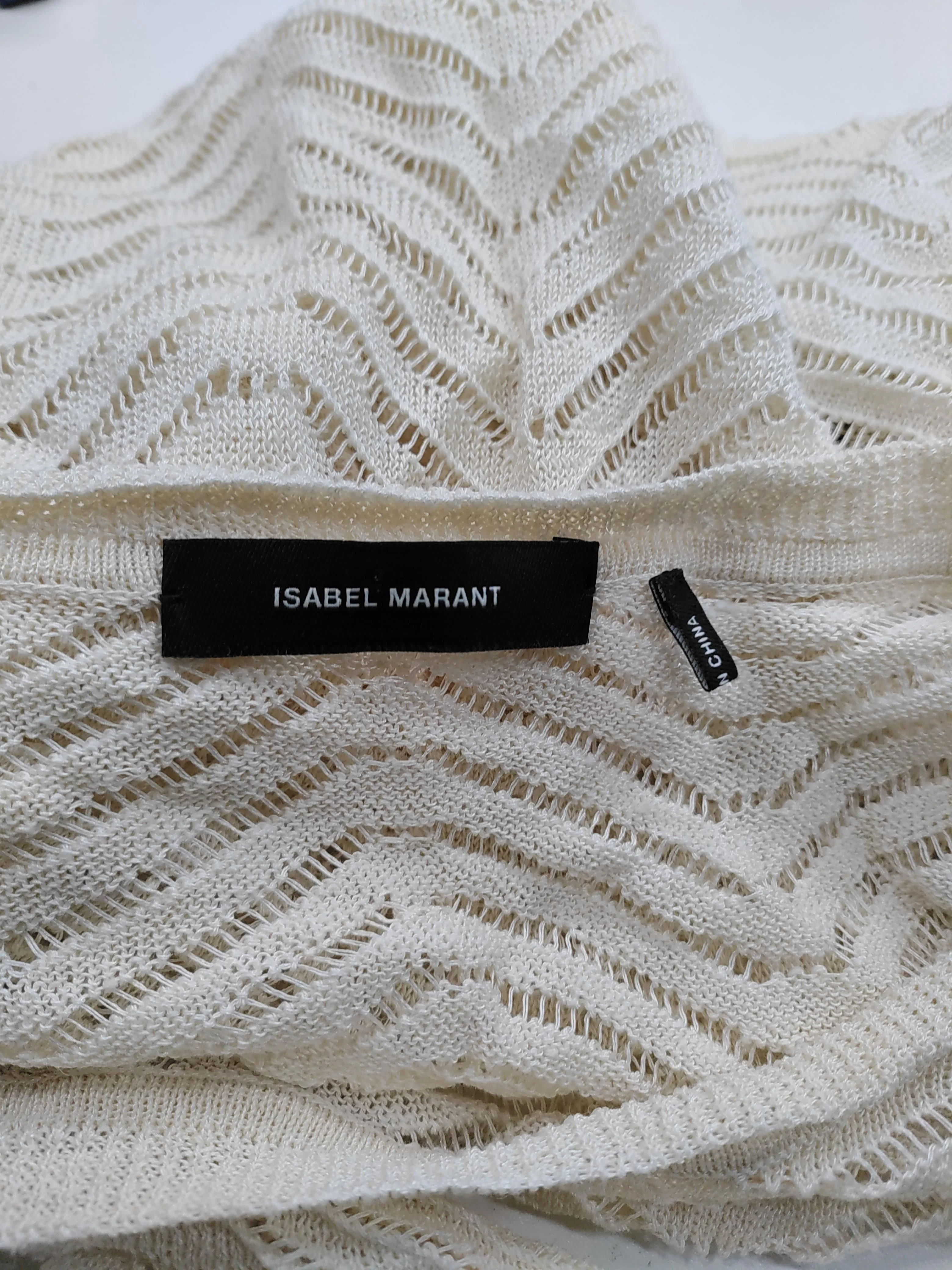 Isabel Marant Women's Jumper UK 14 Cream Linen with Polyamide Pullover - Image 5