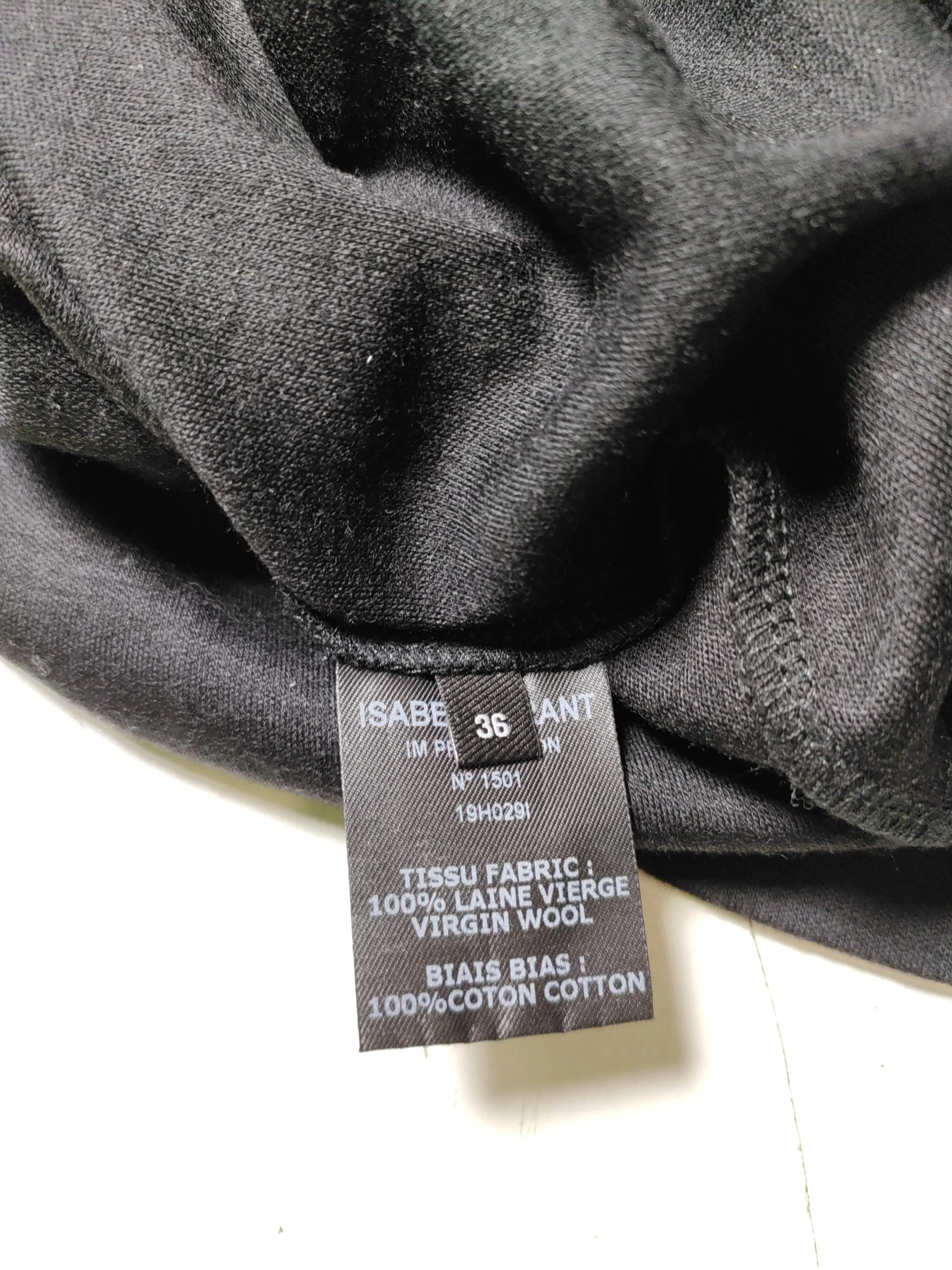Isabel Marant Women's Top UK 8 Black Wool with Cotton Basic - Image 6