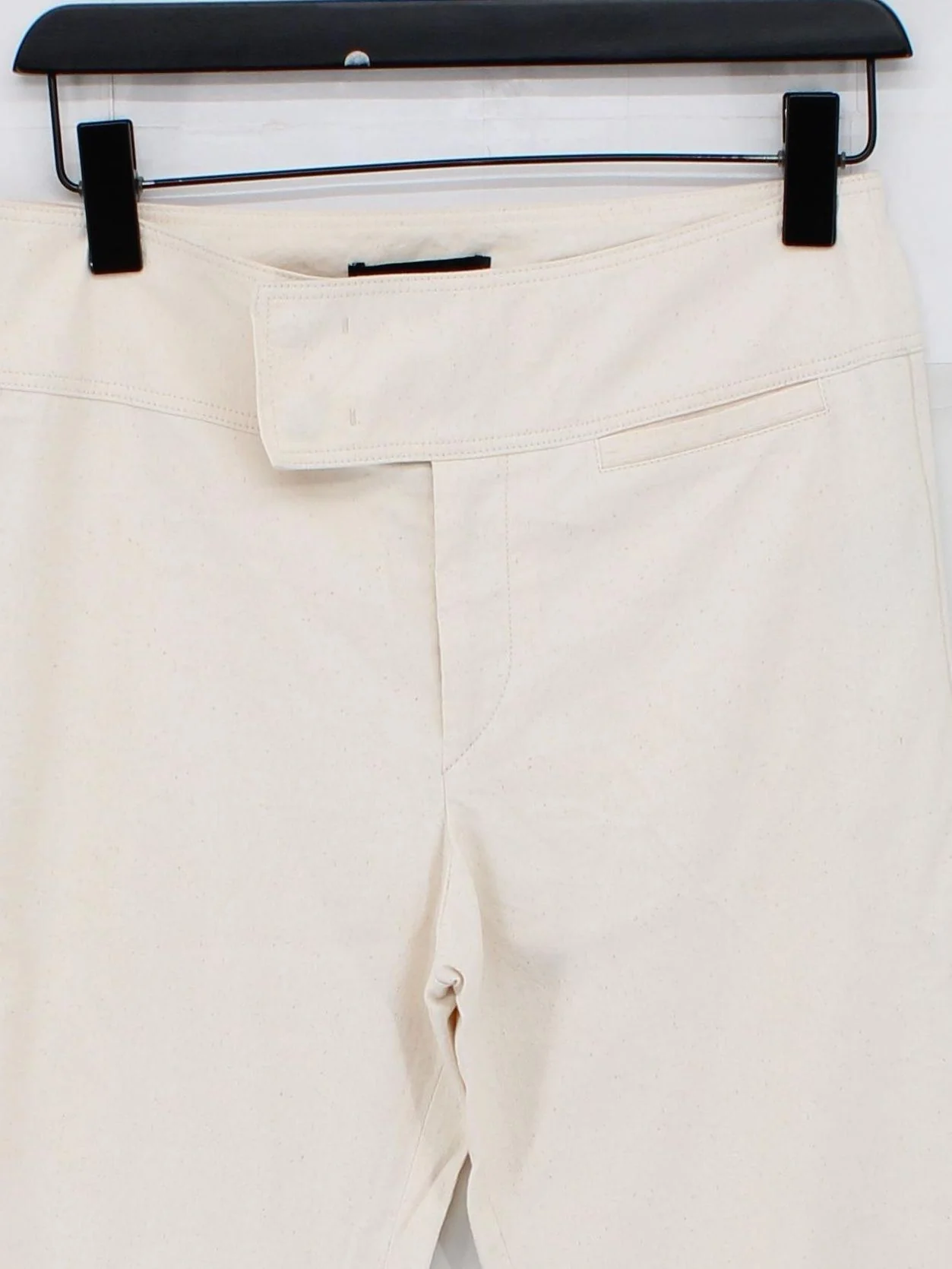 Isabel Marant Women's Trousers UK 10 Cream Cotton with Viscose, Elastane Chino - Image 3