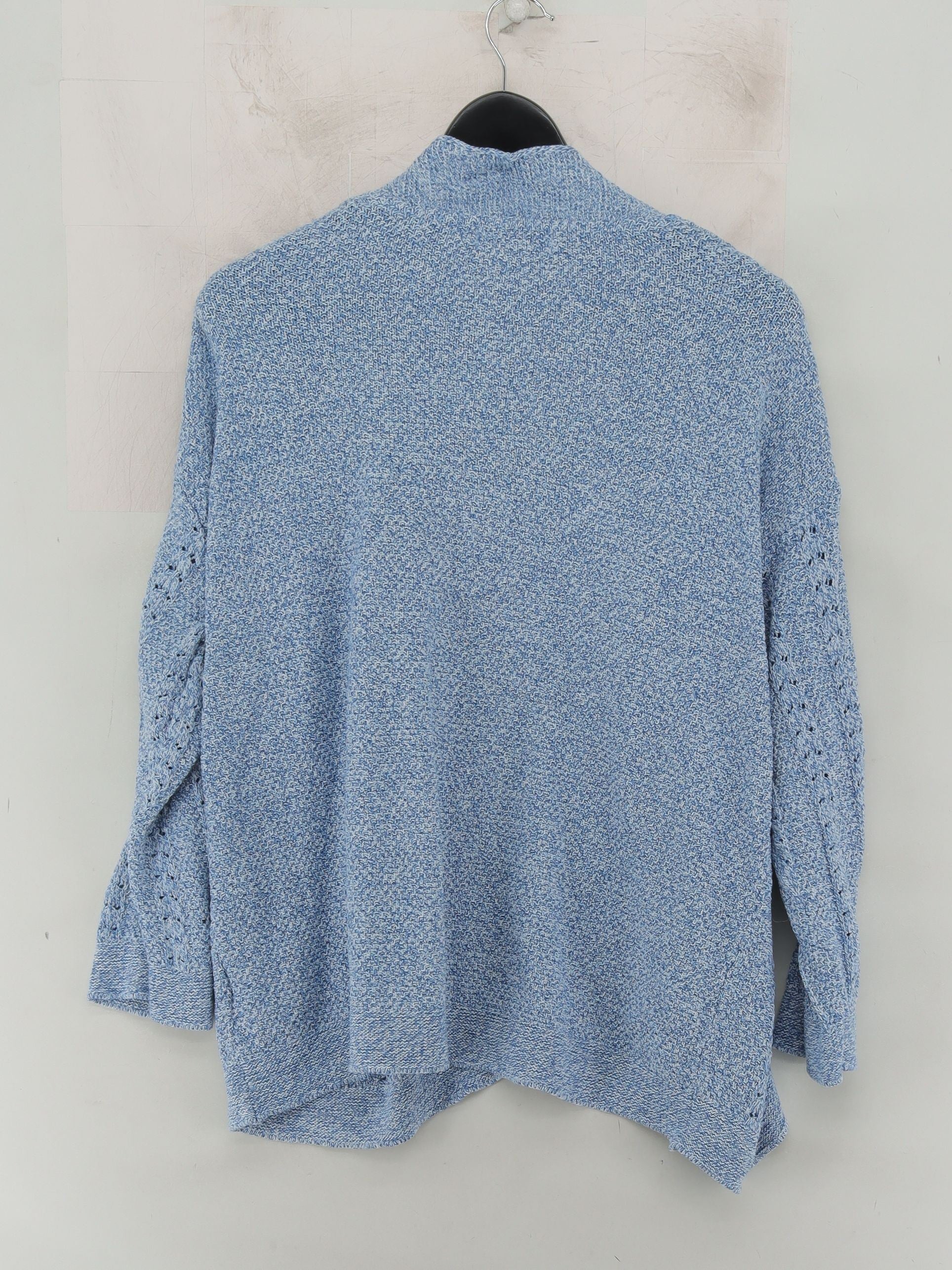Isle Women's Cardigan L Blue 100% Cotton V-Neck Cardigan - Image 2