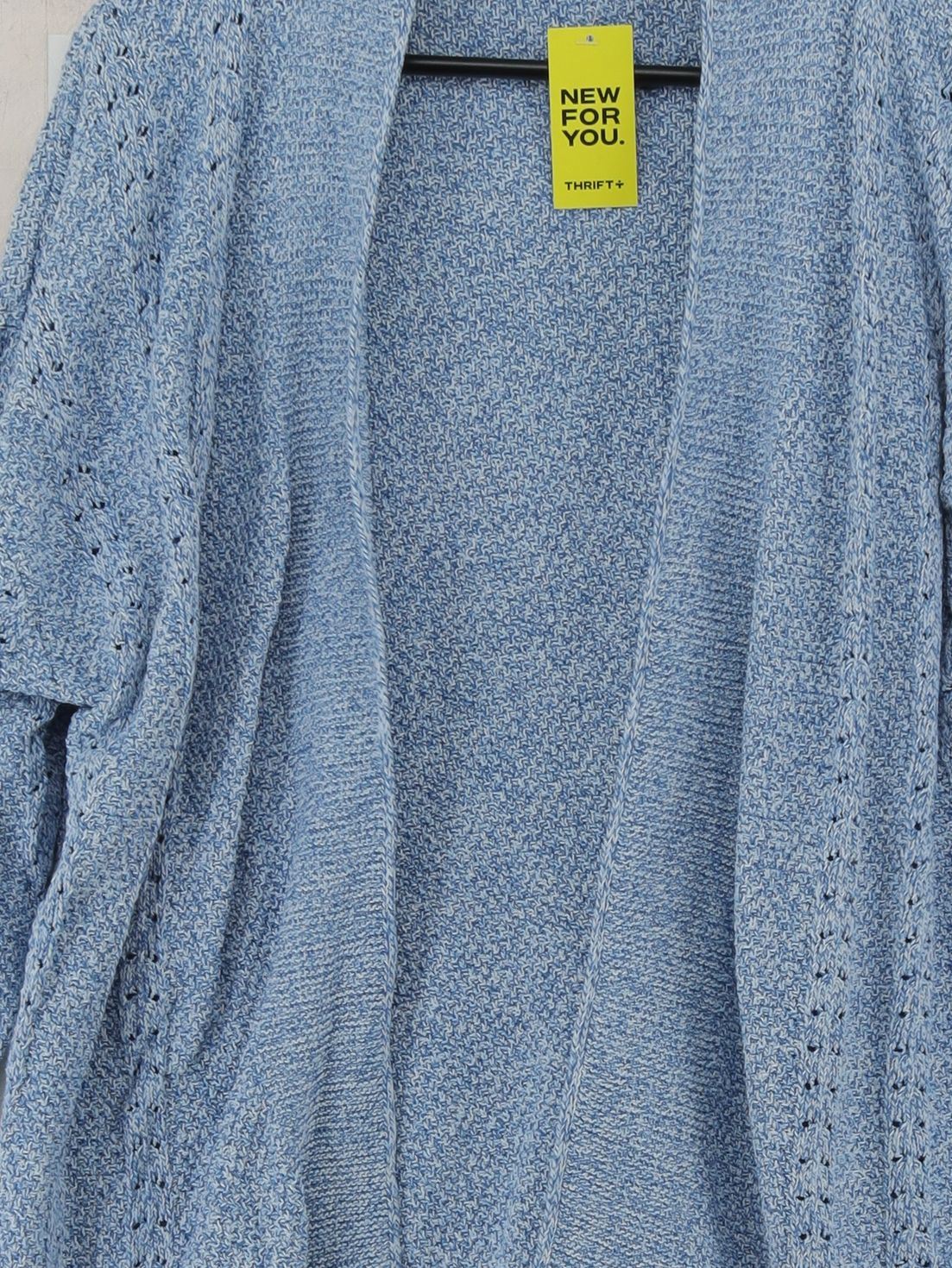 Isle Women's Cardigan L Blue 100% Cotton V-Neck Cardigan - Image 3