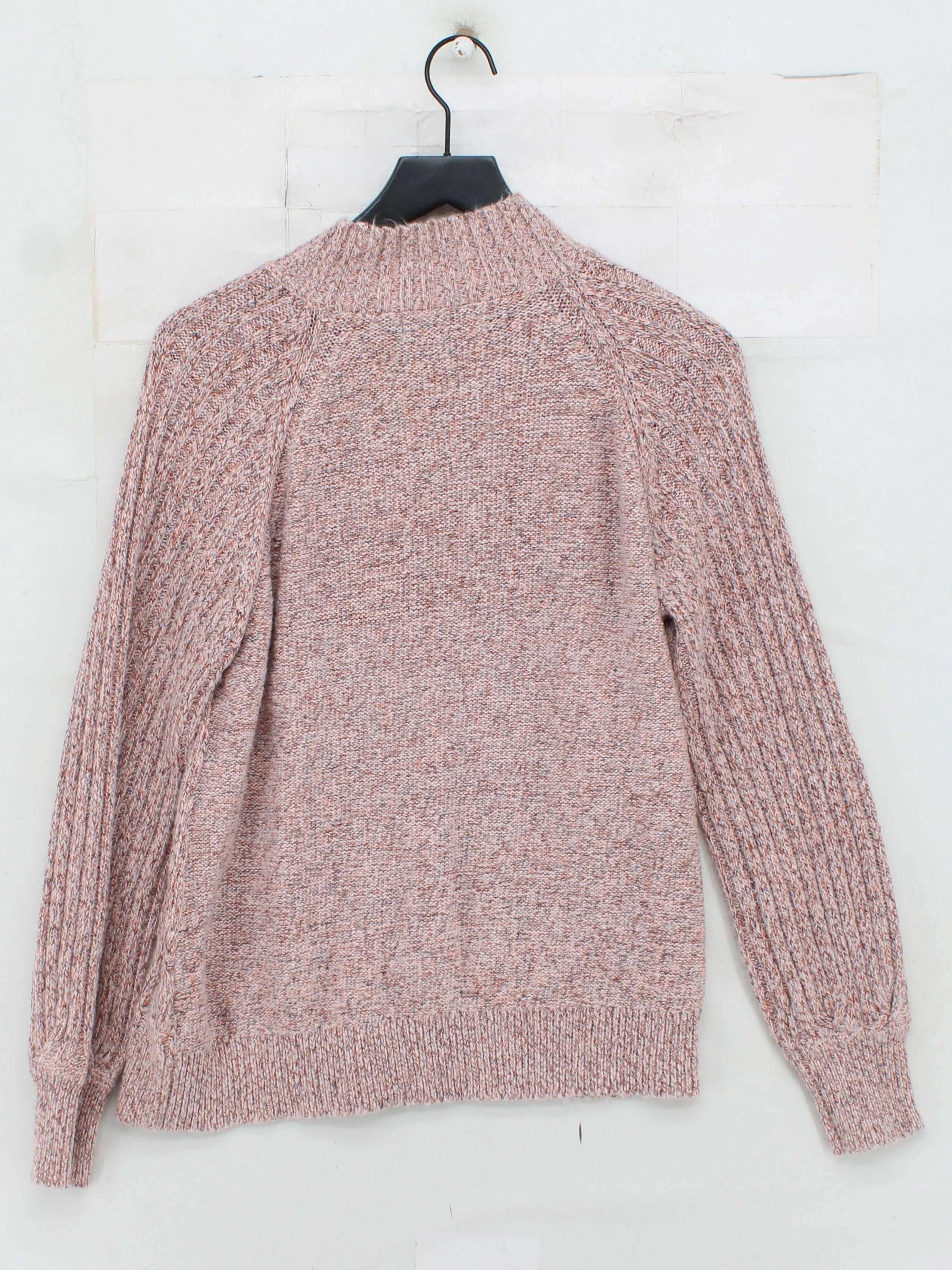 Isle Women's Jumper M Pink Acrylic with Cotton High Neck Pullover - Image 2