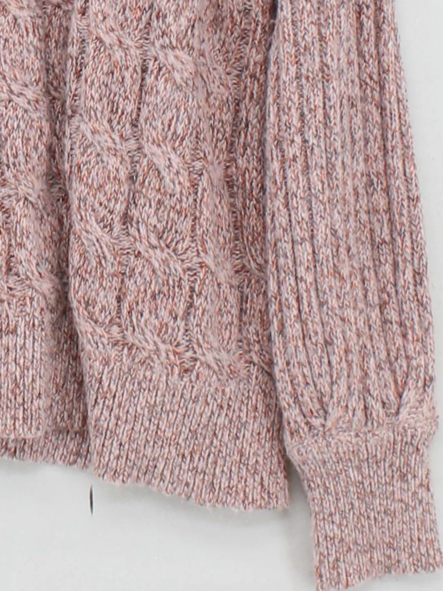 Isle Women's Jumper M Pink Acrylic with Cotton High Neck Pullover - Image 4