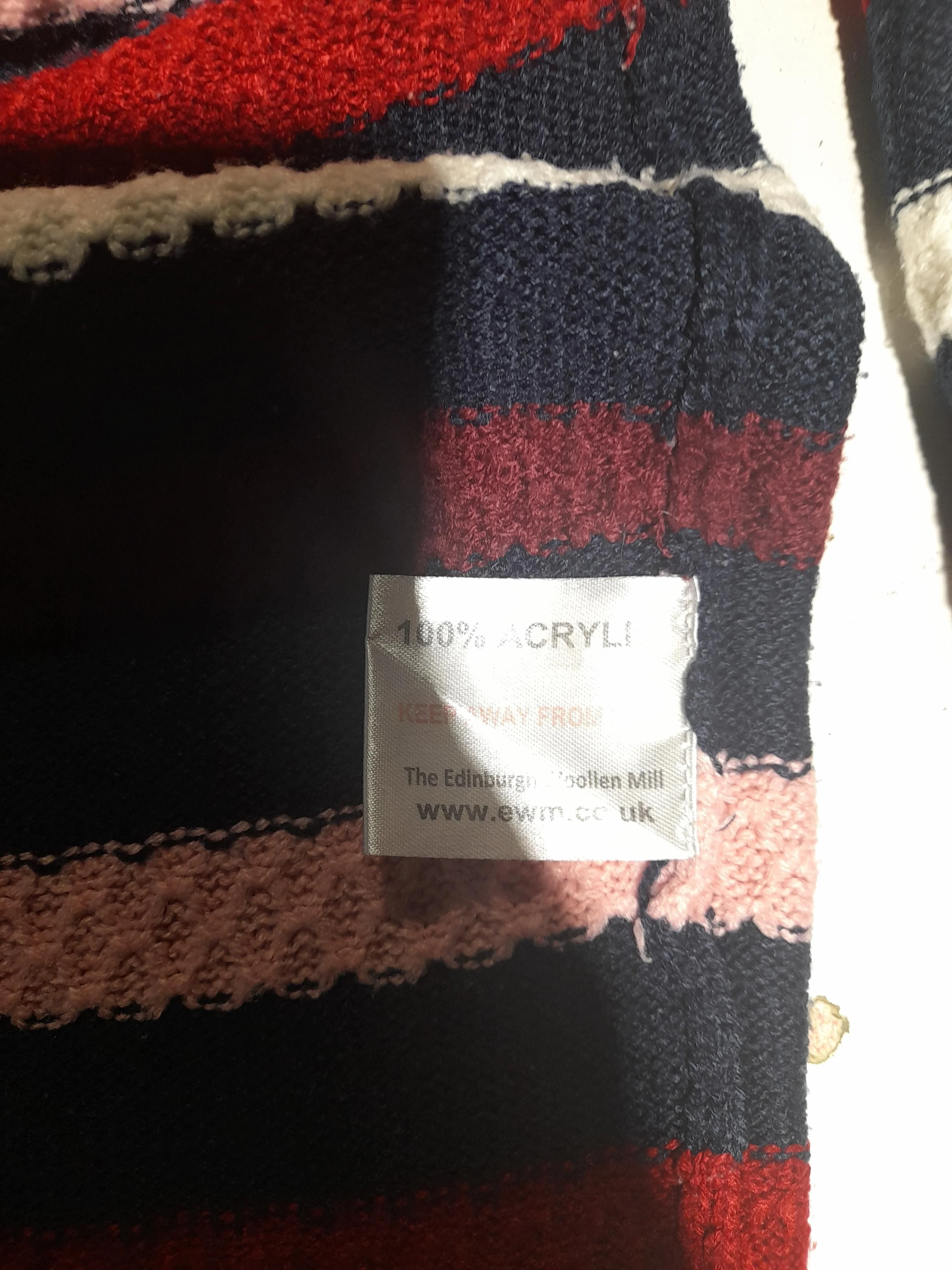 Isle Women's Jumper XL Multi Striped 100% Acrylic Crew Neck Pullover - Image 6
