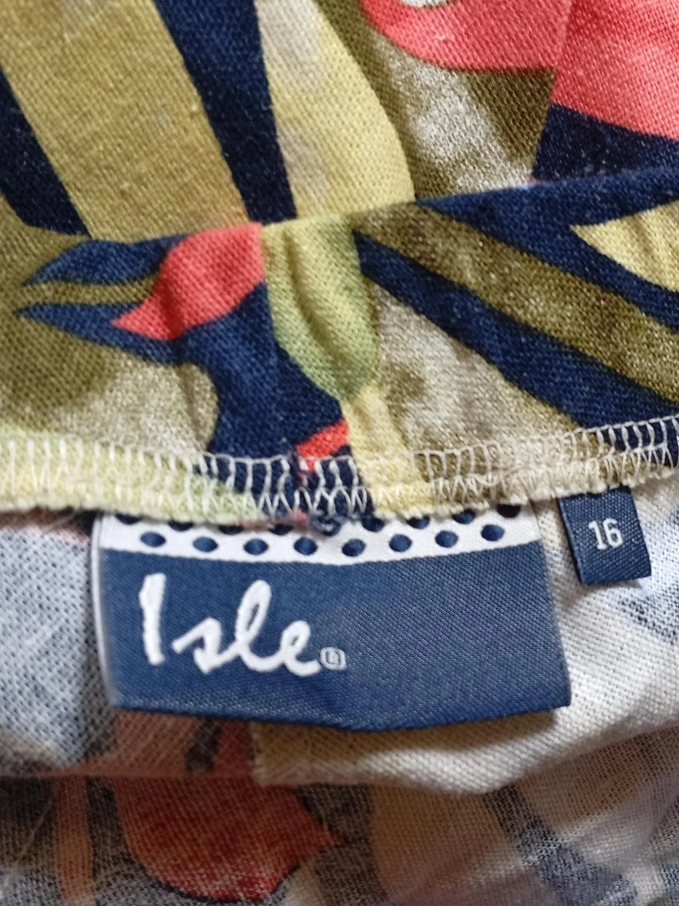 Isle Women's Midi Skirt UK 16 Multi Floral Linen with Viscose Midi A-Line - Image 5