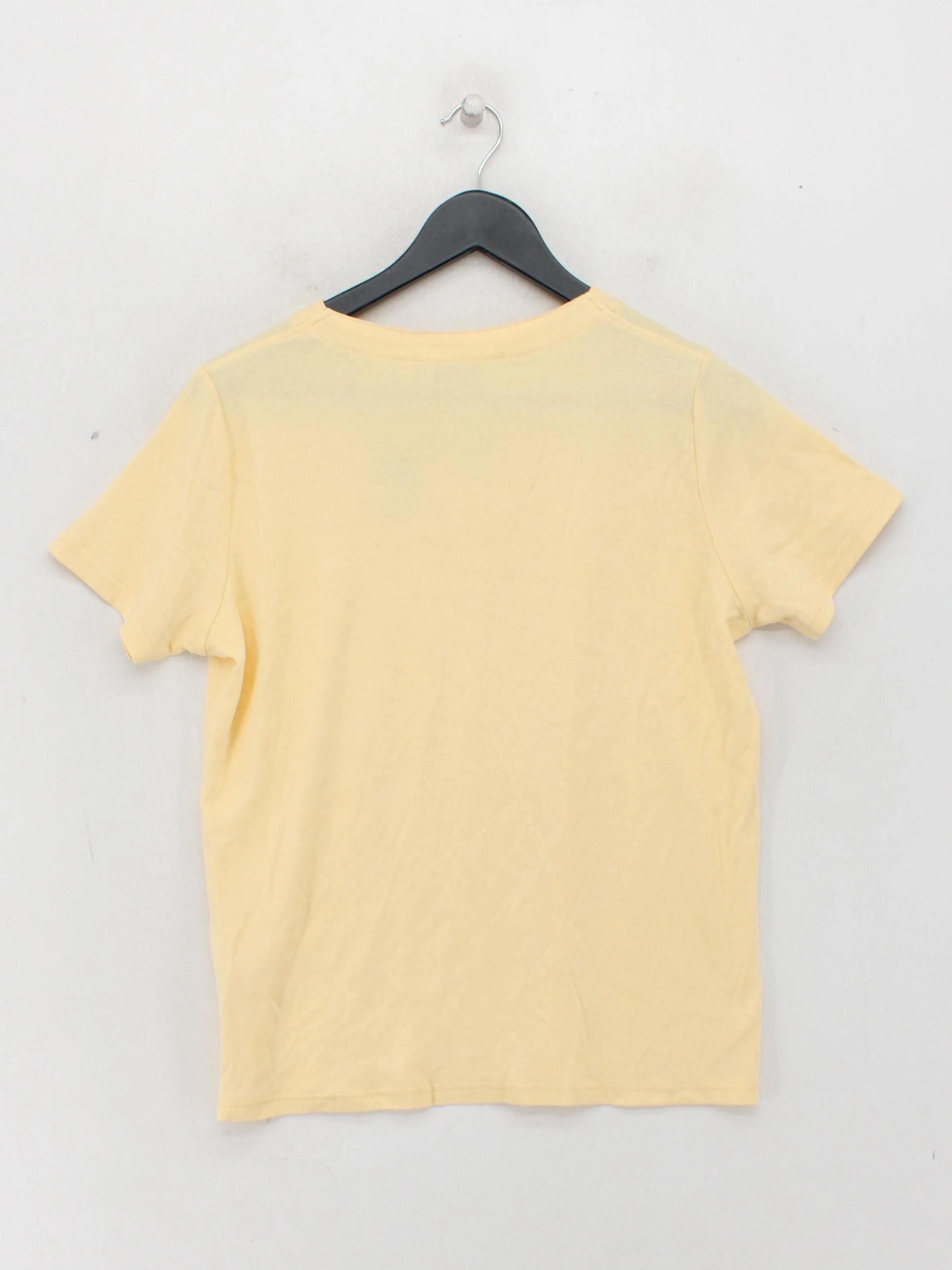 Isle Women's T-Shirt M Cream 100% Cotton Short Sleeve V-Neck Basic - Image 2
