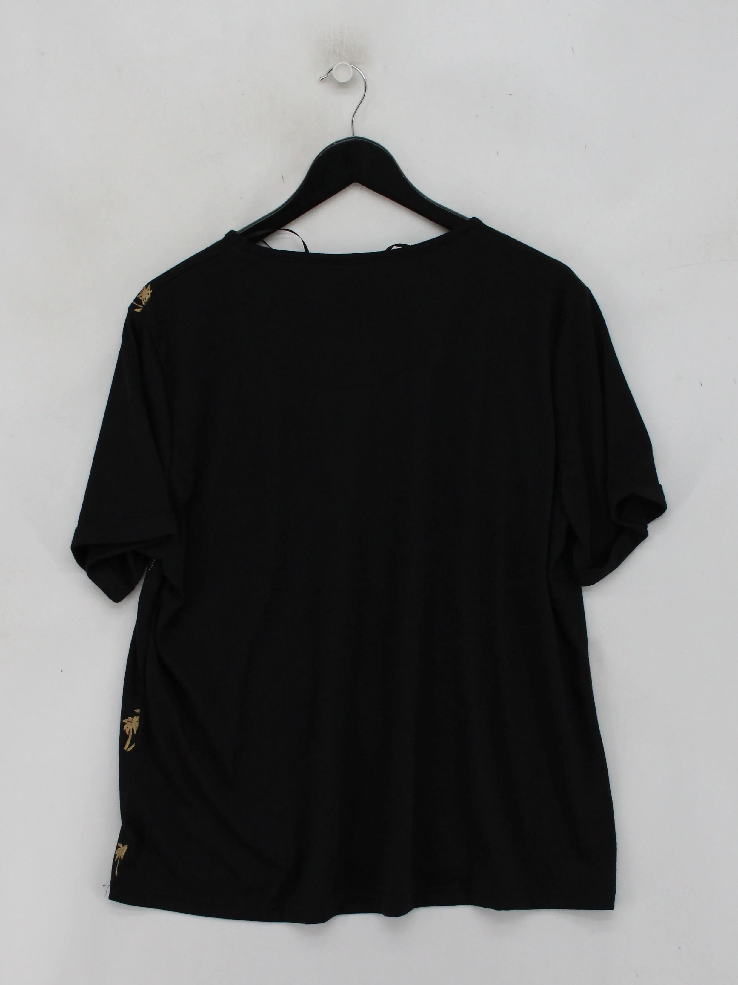 Isle Women's T-Shirt UK 18 Black Polyester with Linen Basic New with tags - Image 2