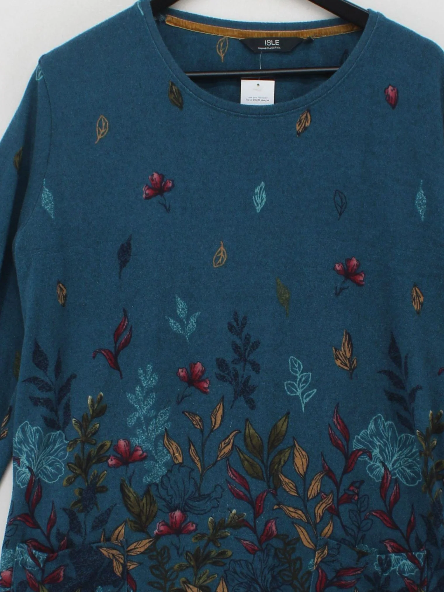Isle Women's Top L Blue Polyester with Elastane Basic - Image 3