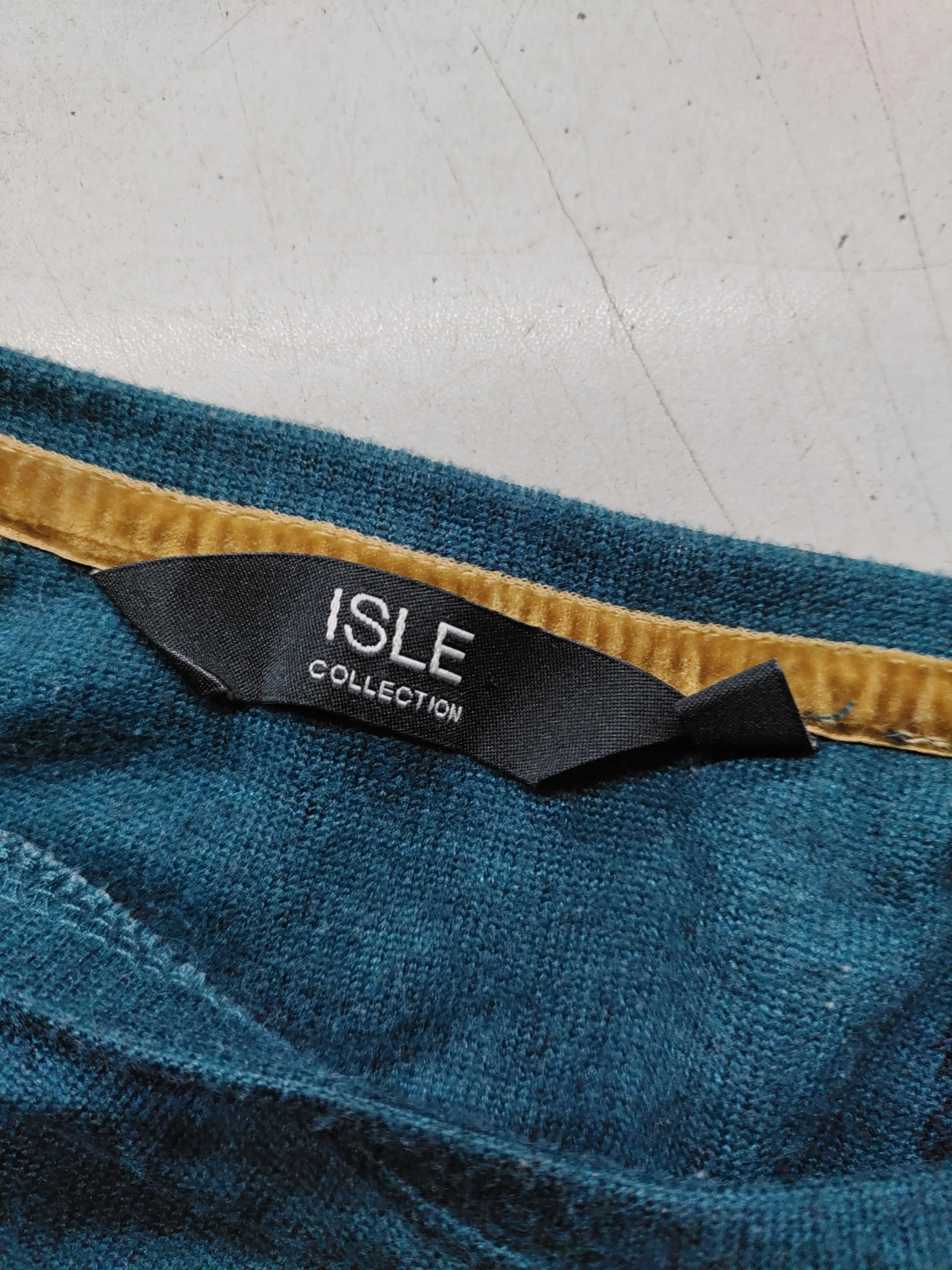 Isle Women's Top L Blue Polyester with Elastane Basic - Image 6