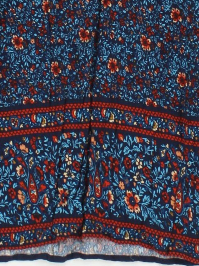 Isle Women's Top UK 12 Multi Floral 100% Viscose Long Sleeve V-Neck Basic - Image 4