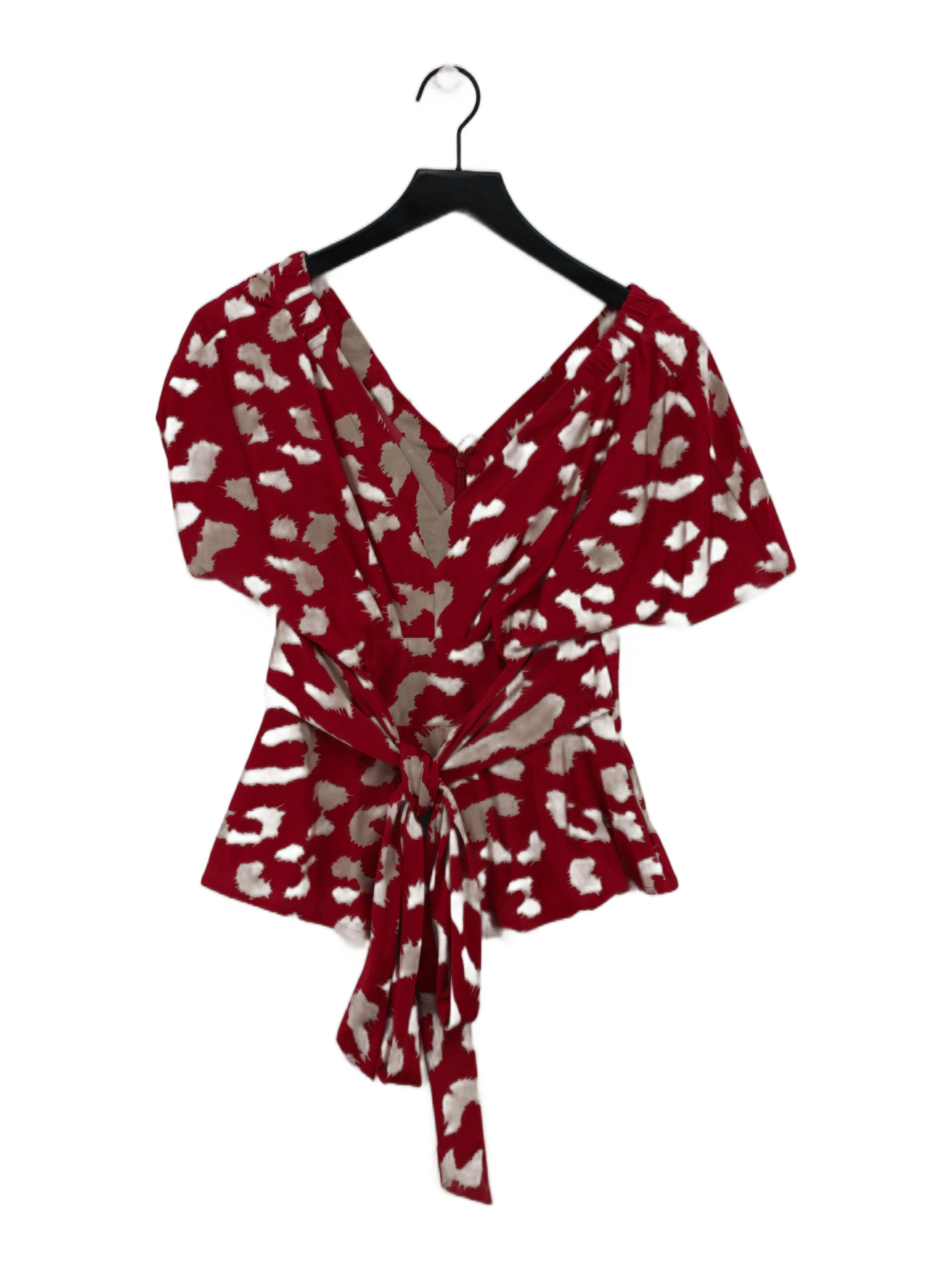 Issa London Women's Top UK 8 Red Polyester with Elastane Basic