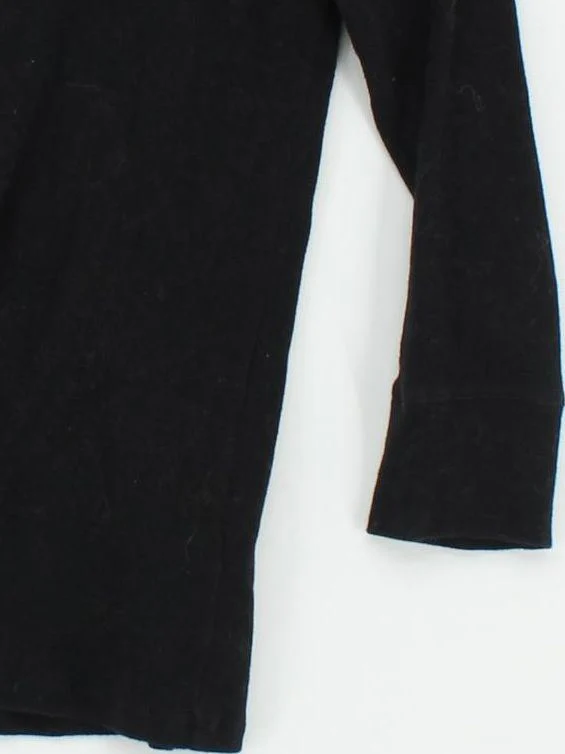 J Brand Women's Top M Black Cotton with Elastane 3/4 Sleeve Round Neck Basic - Image 4