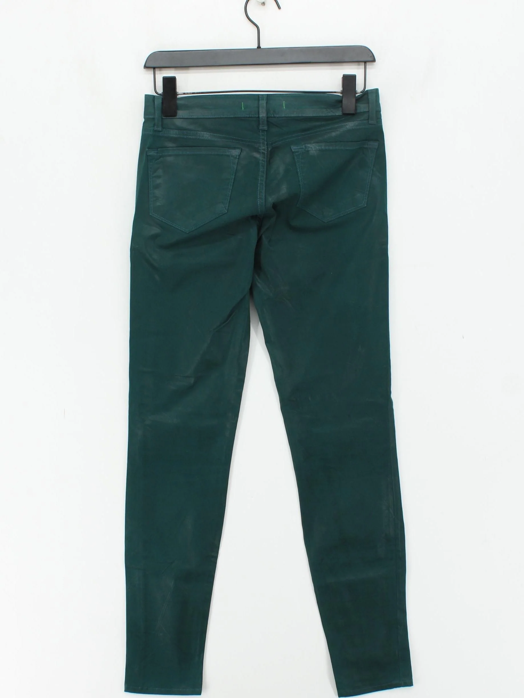 J Brand Women's Trousers W 26 in Green Cotton with Spandex Skinny Chino - Image 2