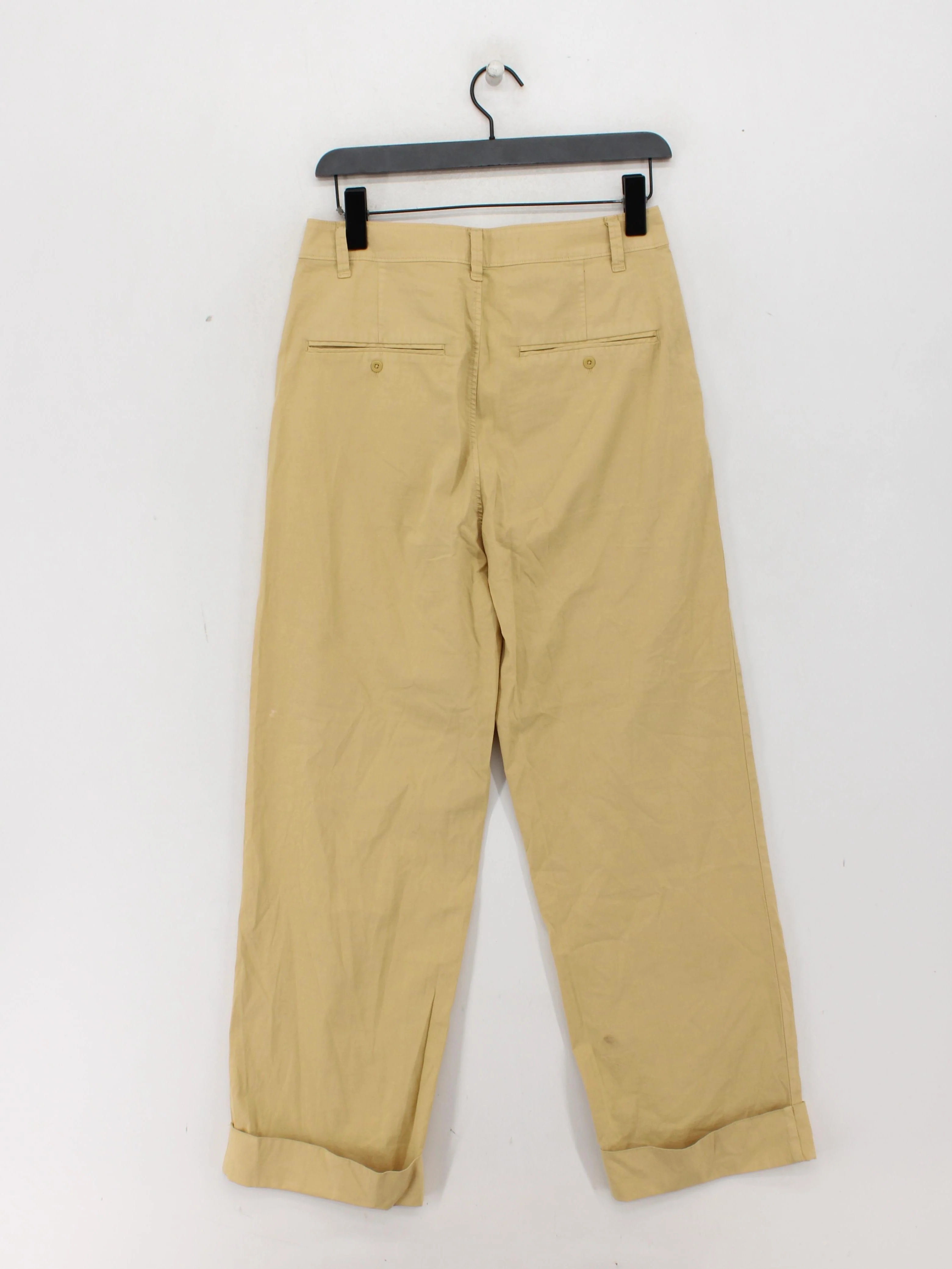 J Brand Women's Trousers W 26 in Tan Cotton with Elastane Bootcut Capri - Image 2