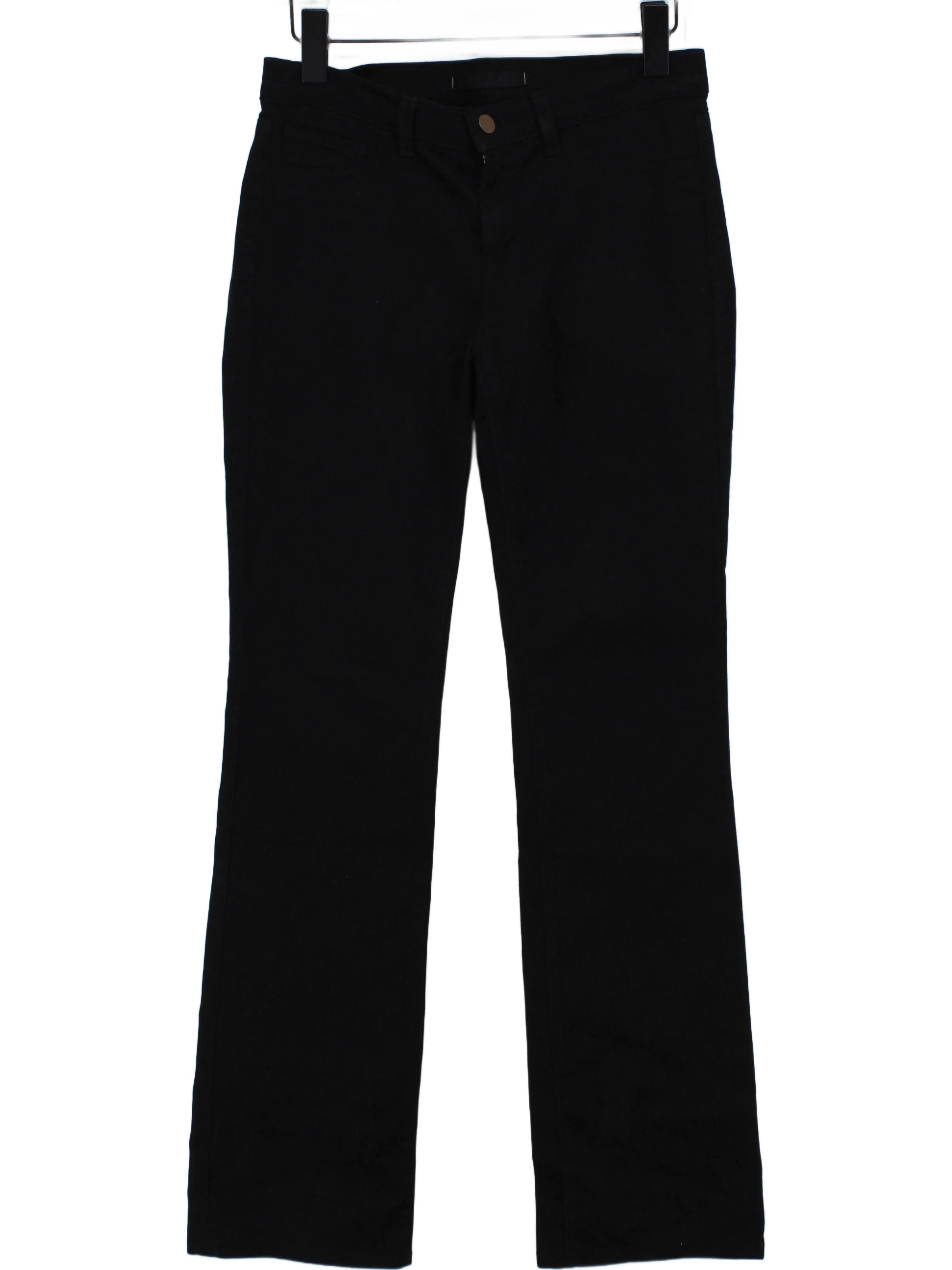 J Brand Women's Trousers W 27 in Black Cotton with Elastane Bootcut Capri
