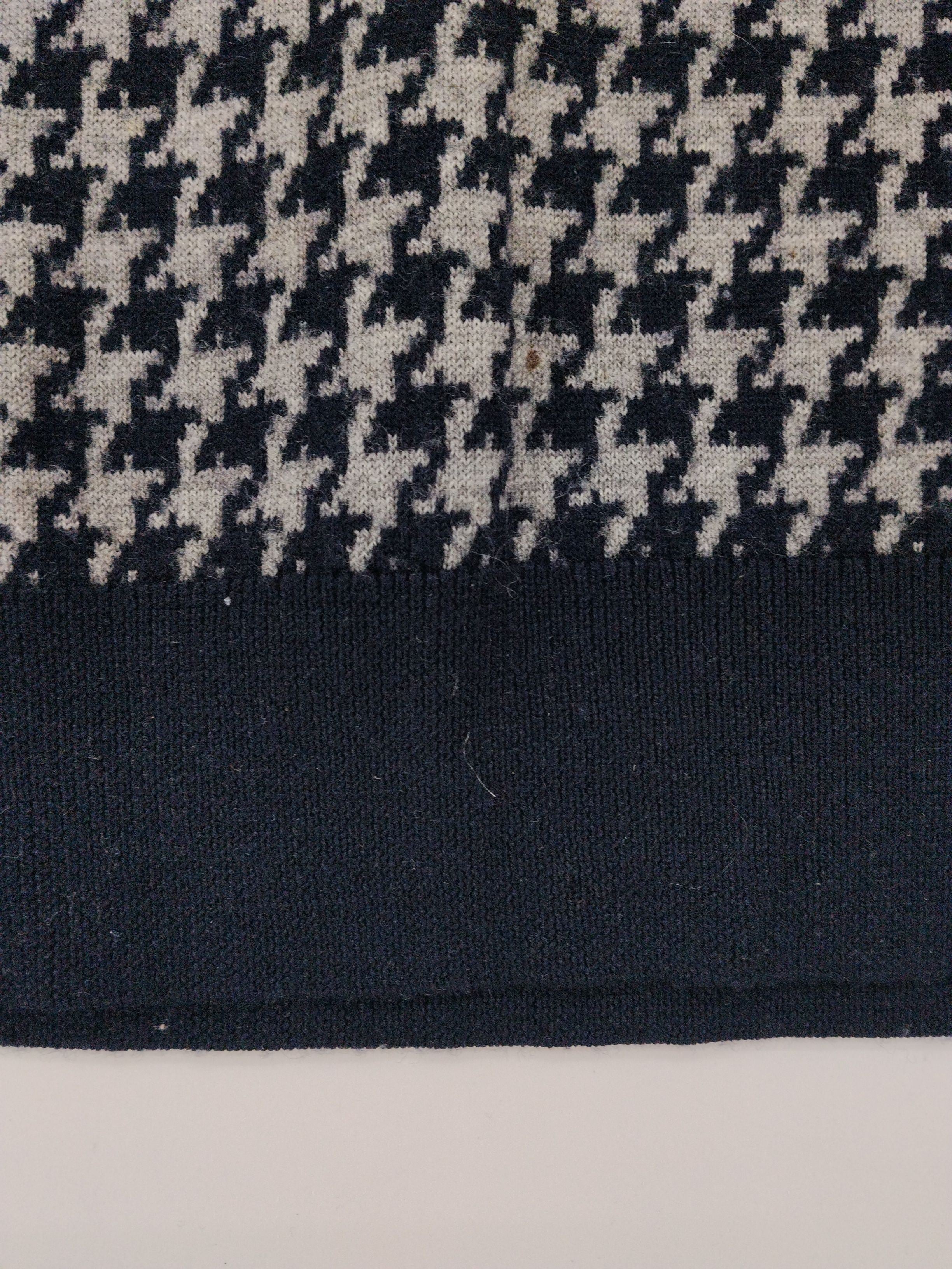 J. Crew Men's Jumper S Blue Checkered 100% Other Crew Neck Pullover - Image 6