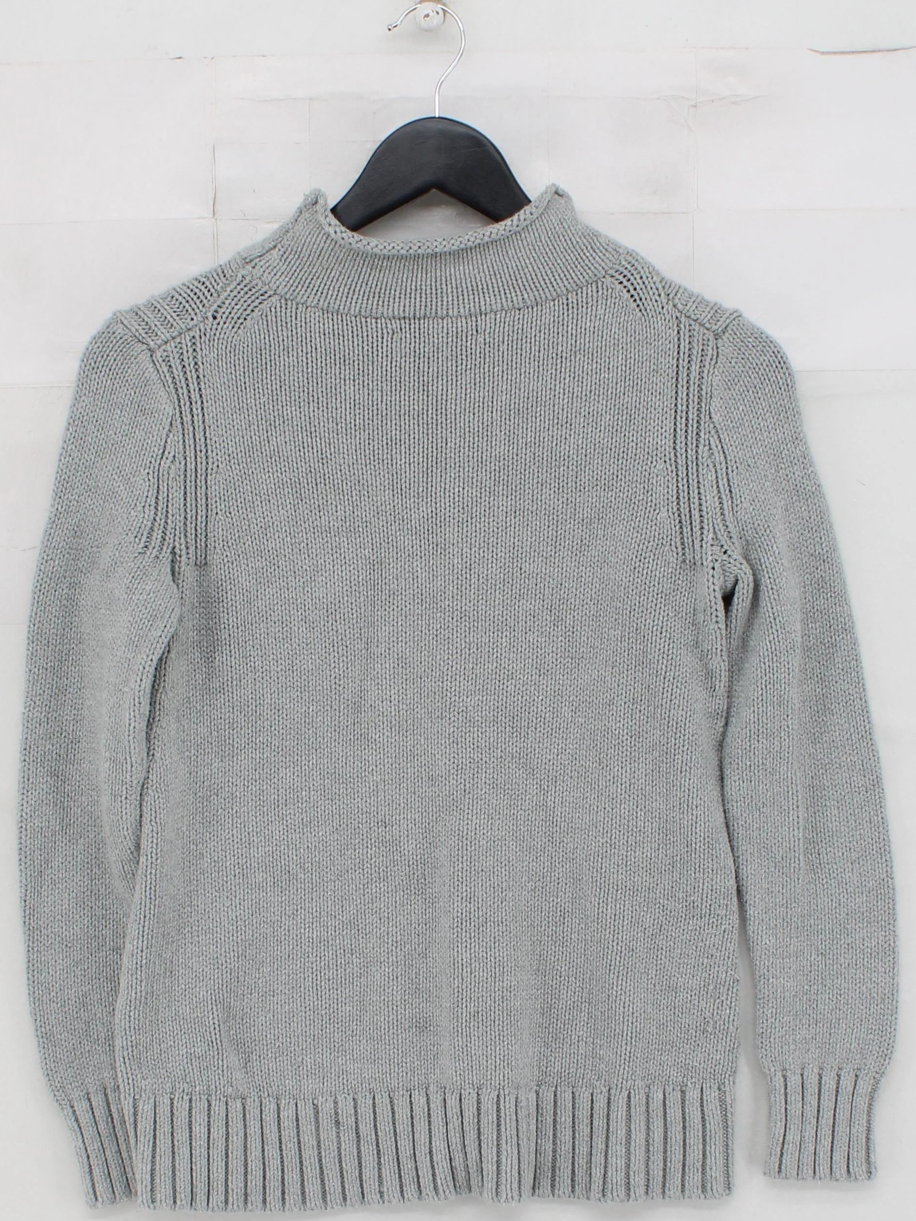 J. Crew Men's Jumper XS Grey 100% Cotton Mock Neck Pullover - Image 2