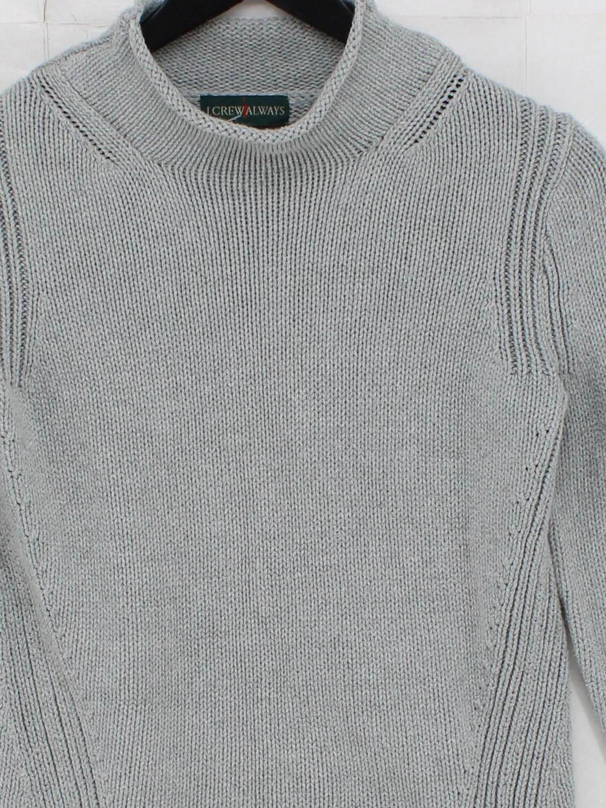 J. Crew Men's Jumper XS Grey 100% Cotton Mock Neck Pullover - Image 3