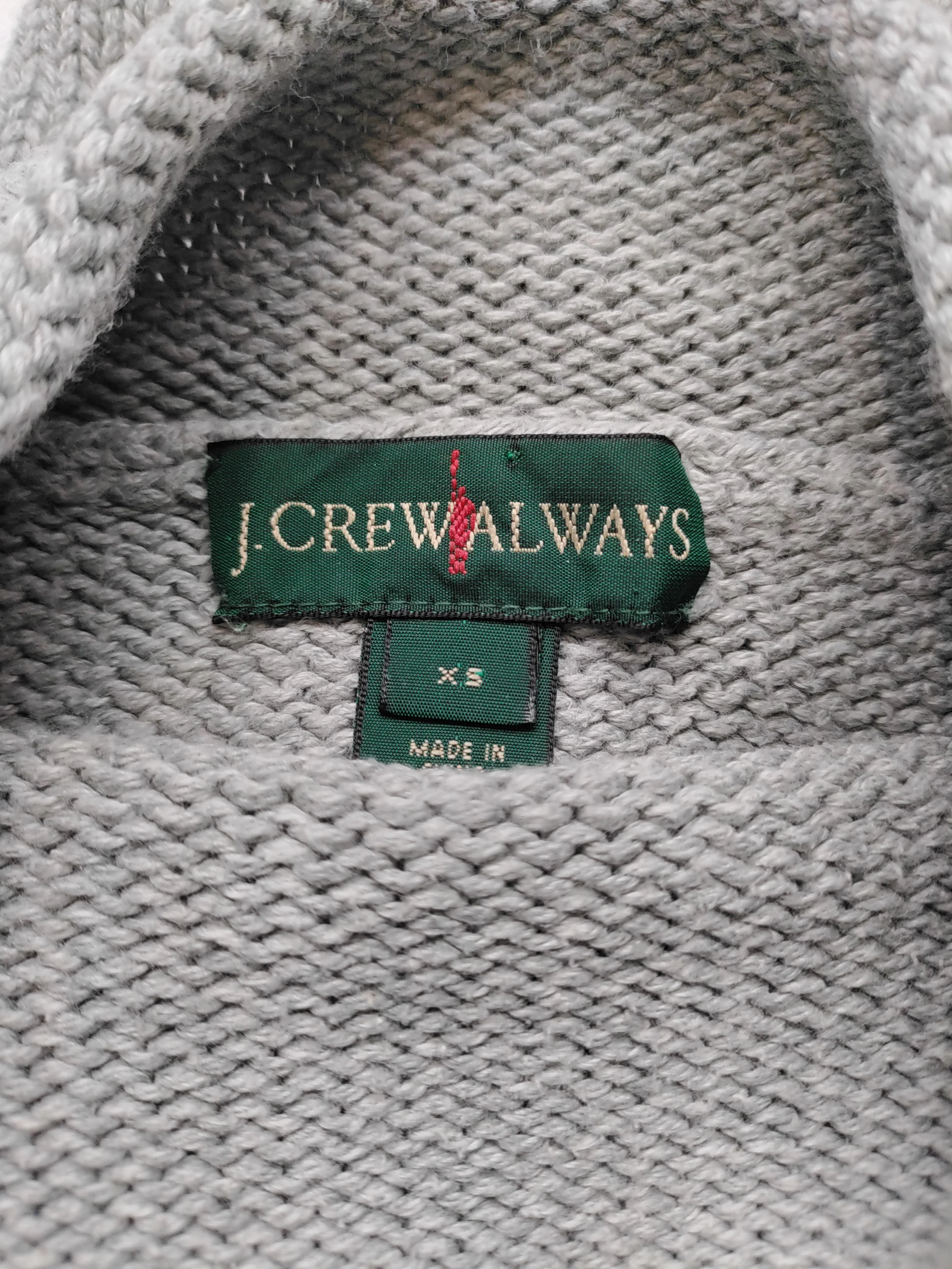 J. Crew Men's Jumper XS Grey 100% Cotton Mock Neck Pullover - Image 5