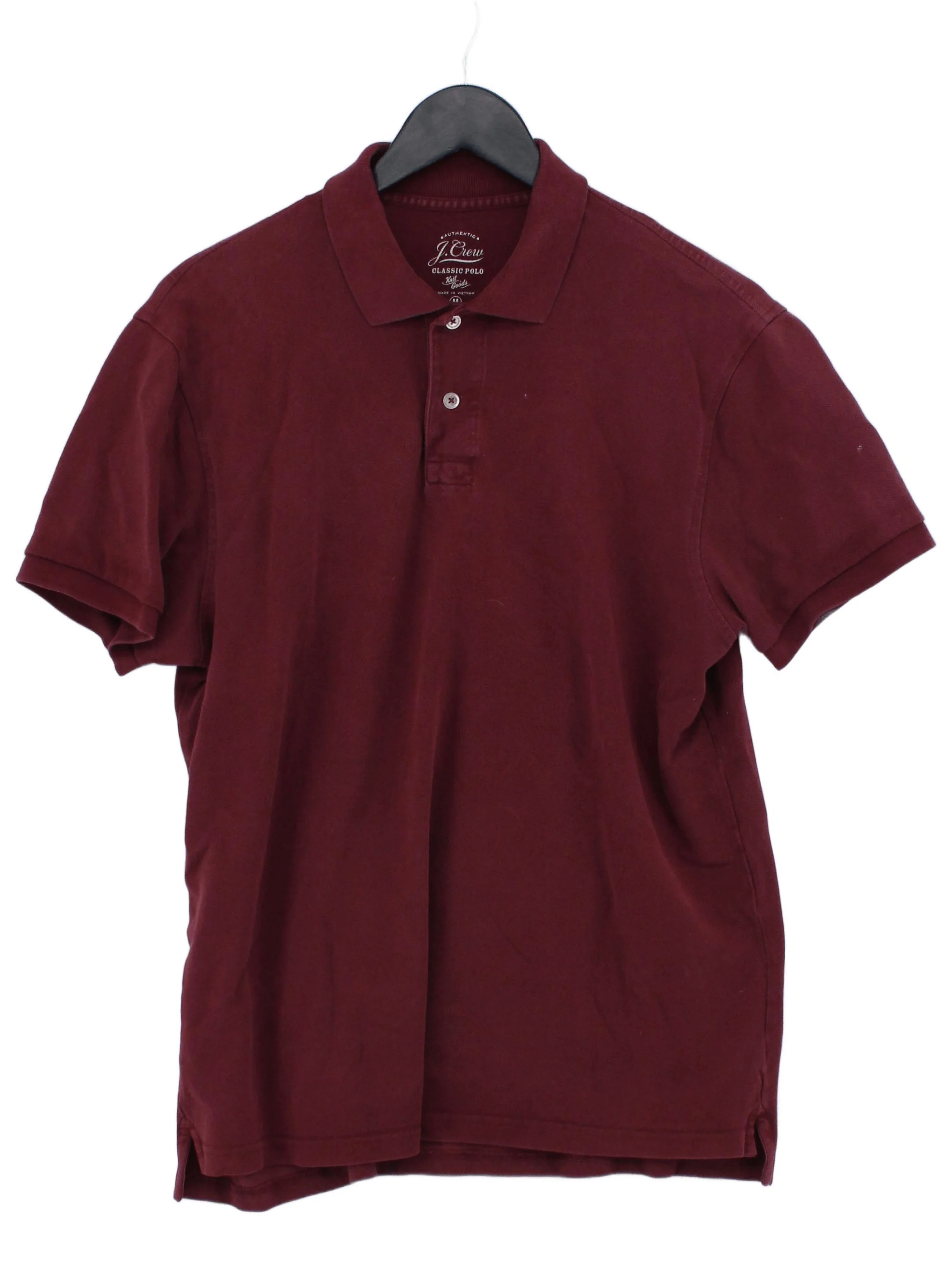 J. Crew Men's Polo M Red 100% Cotton Basic