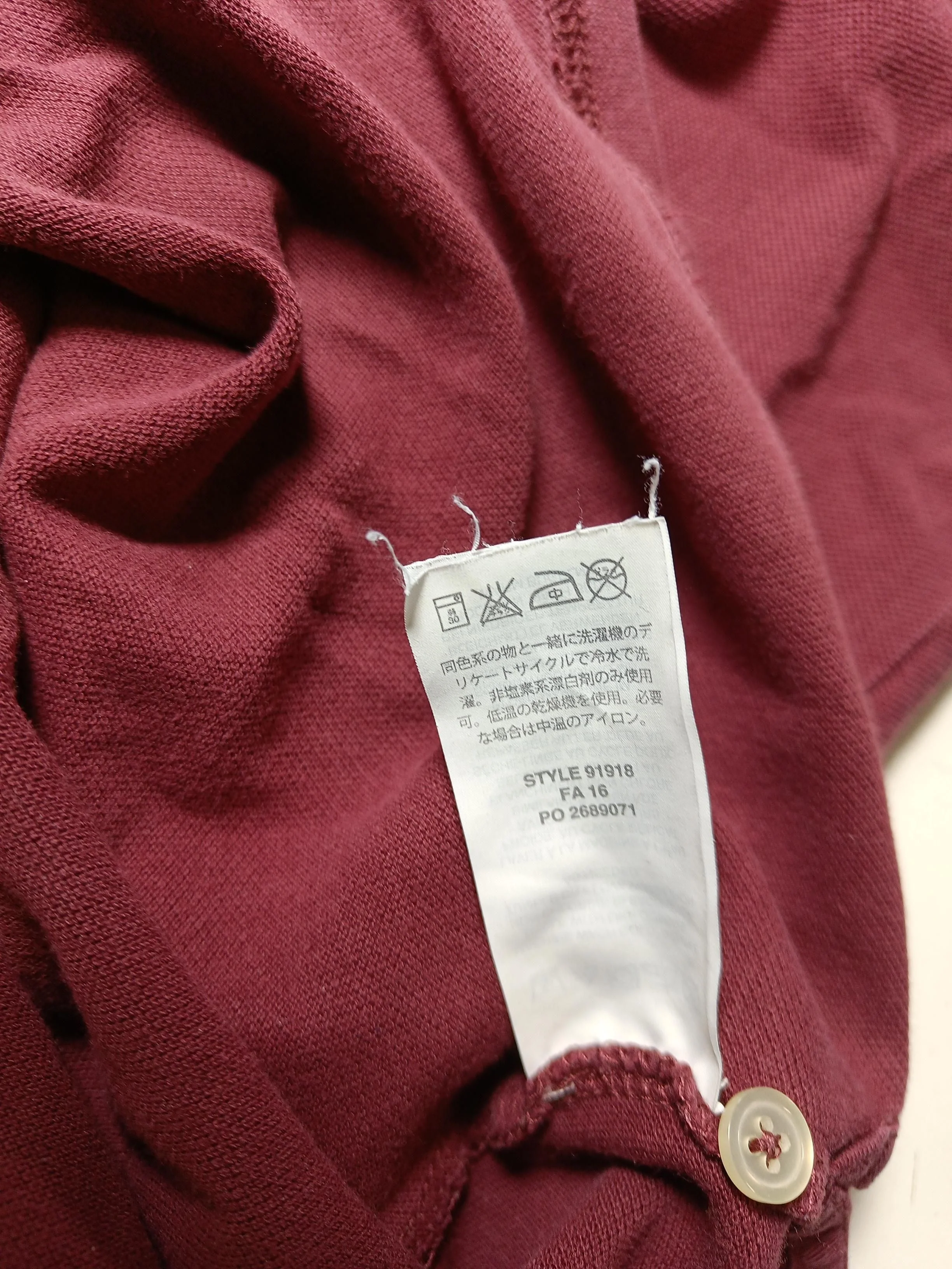 J. Crew Men's Polo M Red 100% Cotton Basic - Image 6