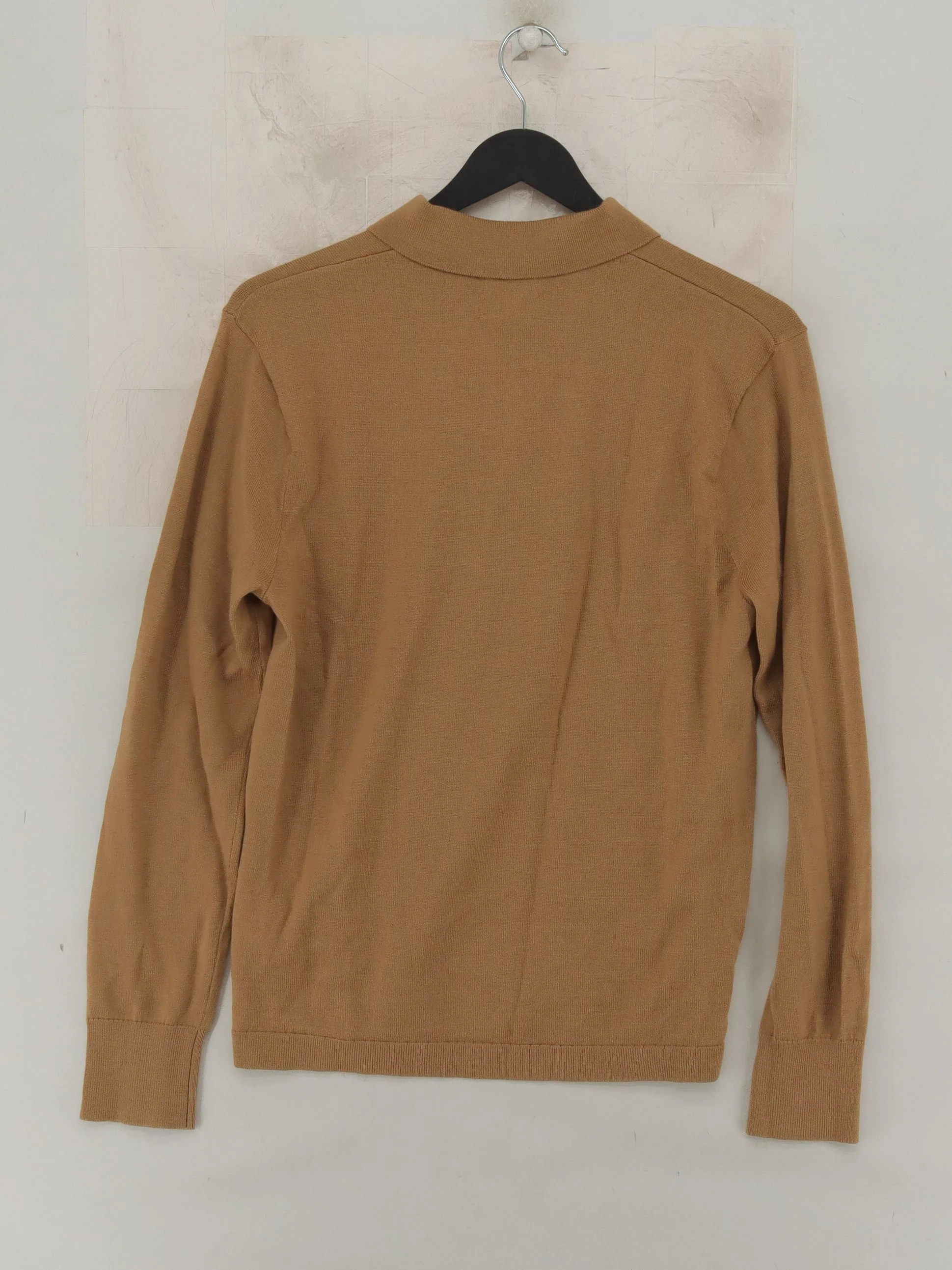 J. Crew Men's Polo M Tan Acrylic with Wool Basic - Image 2