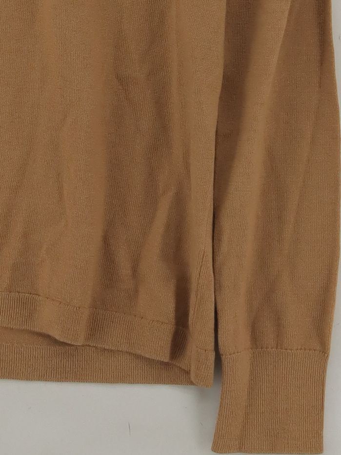 J. Crew Men's Polo M Tan Acrylic with Wool Basic - Image 4