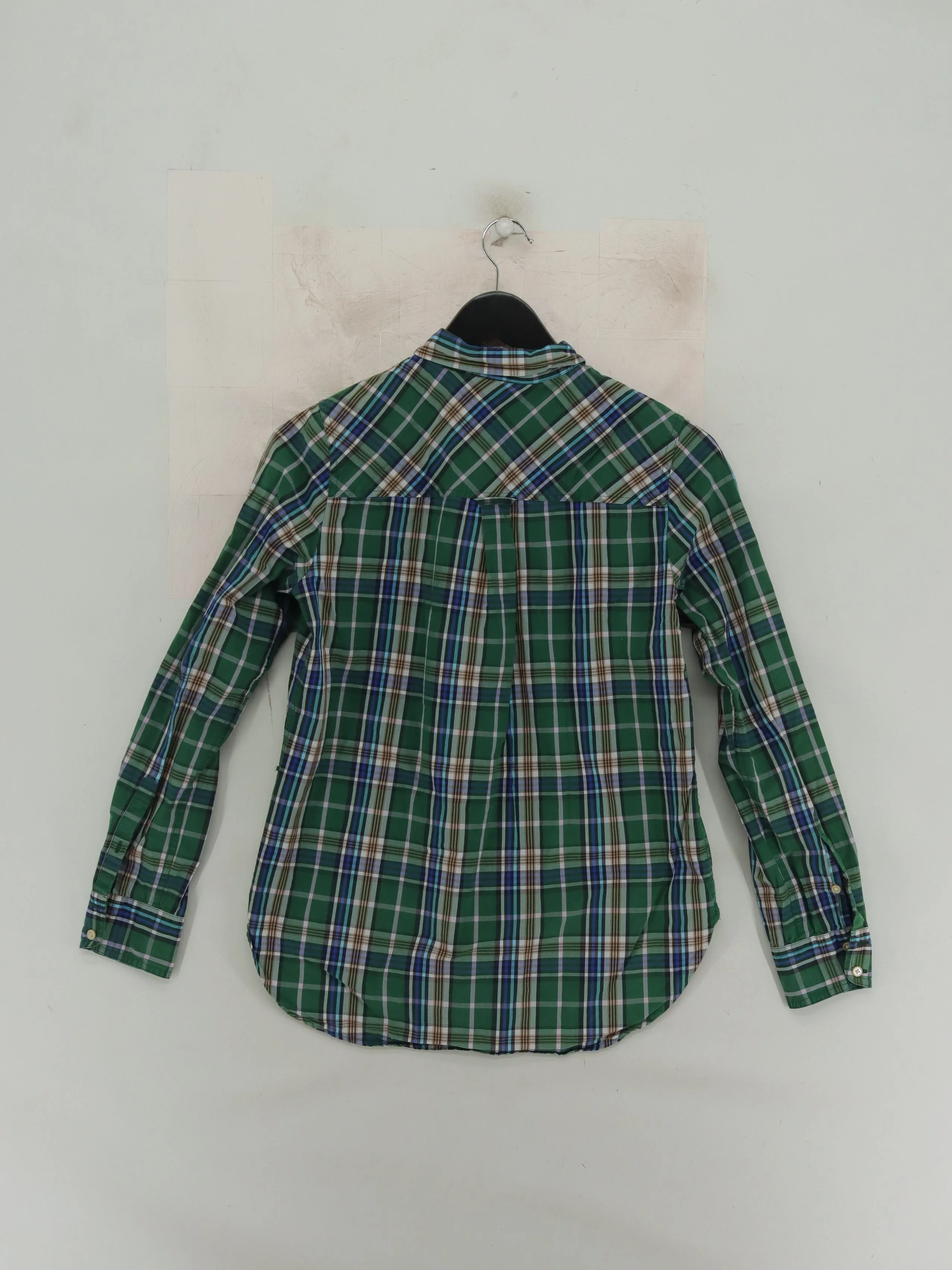 J. Crew Men's Shirt Chest: 40 in Green Checkered 100% Cotton Basic - Image 2