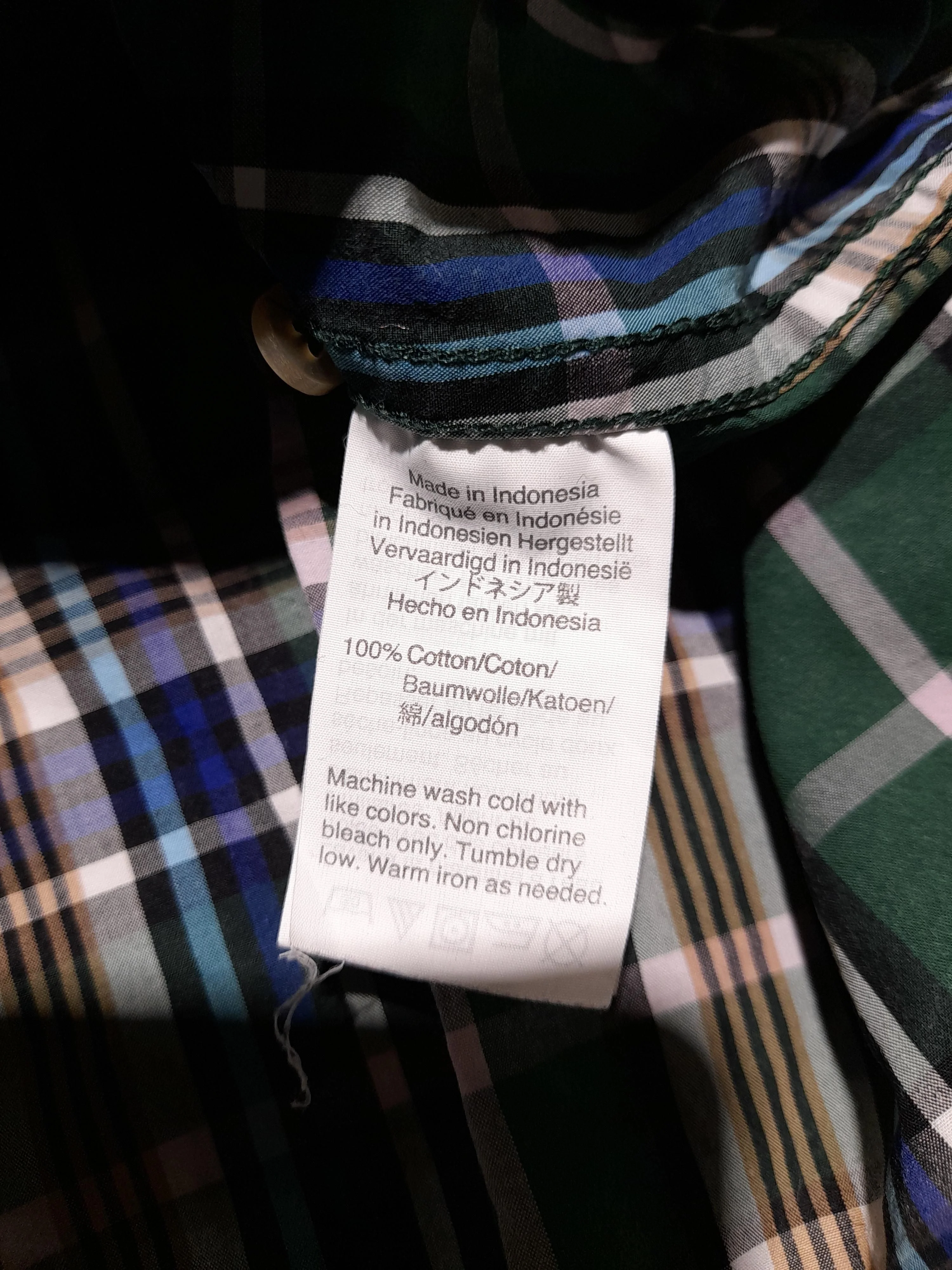 J. Crew Men's Shirt Chest: 40 in Green Checkered 100% Cotton Basic - Image 6