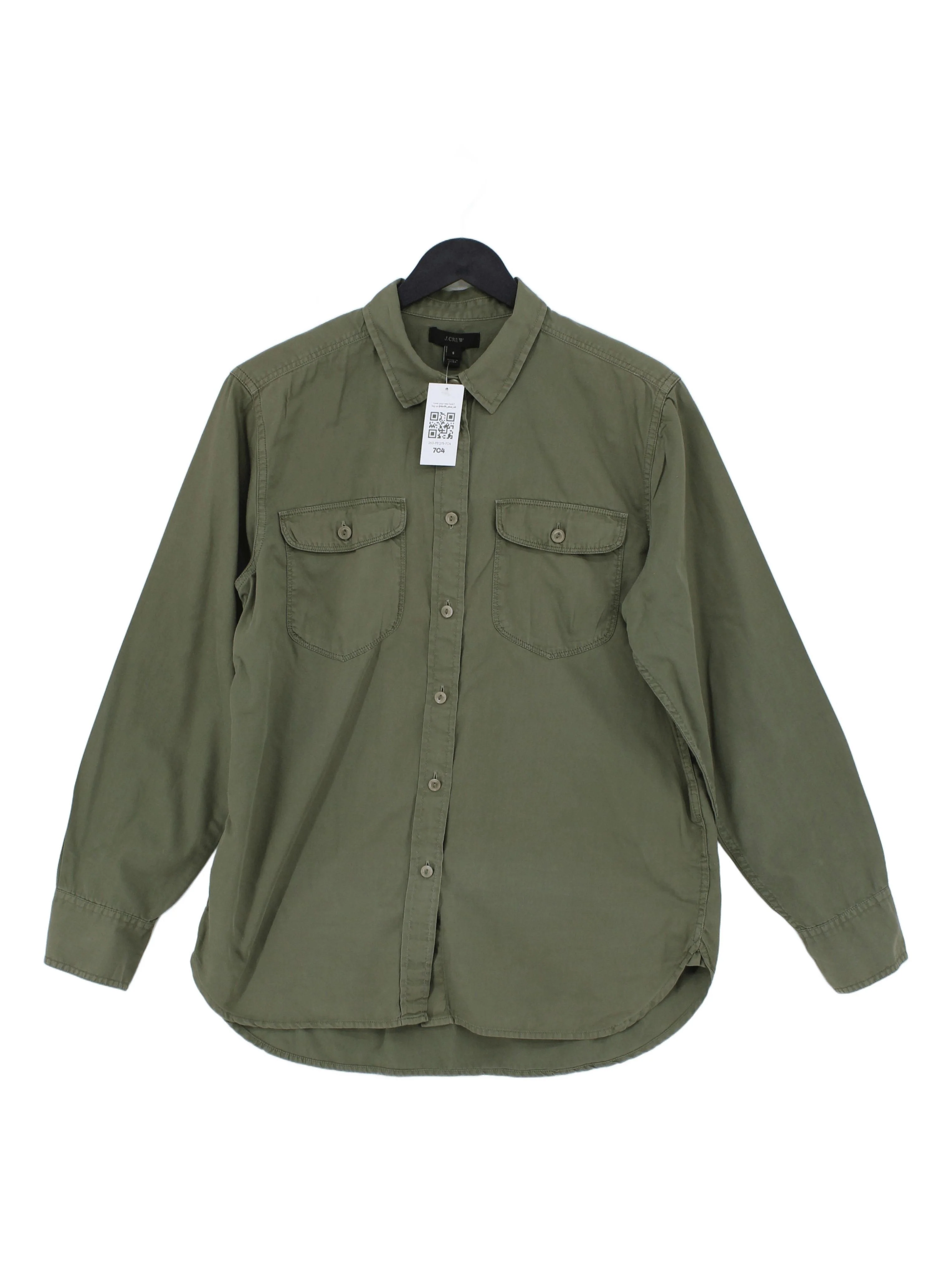 J. Crew Men's Shirt S Green 100% Cotton Basic
