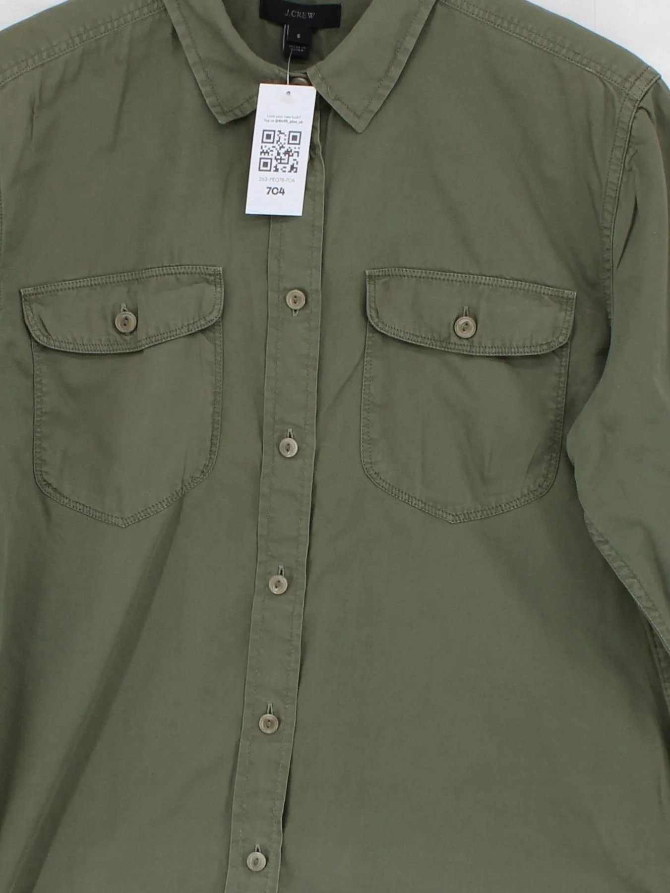 J. Crew Men's Shirt S Green 100% Cotton Basic - Image 3