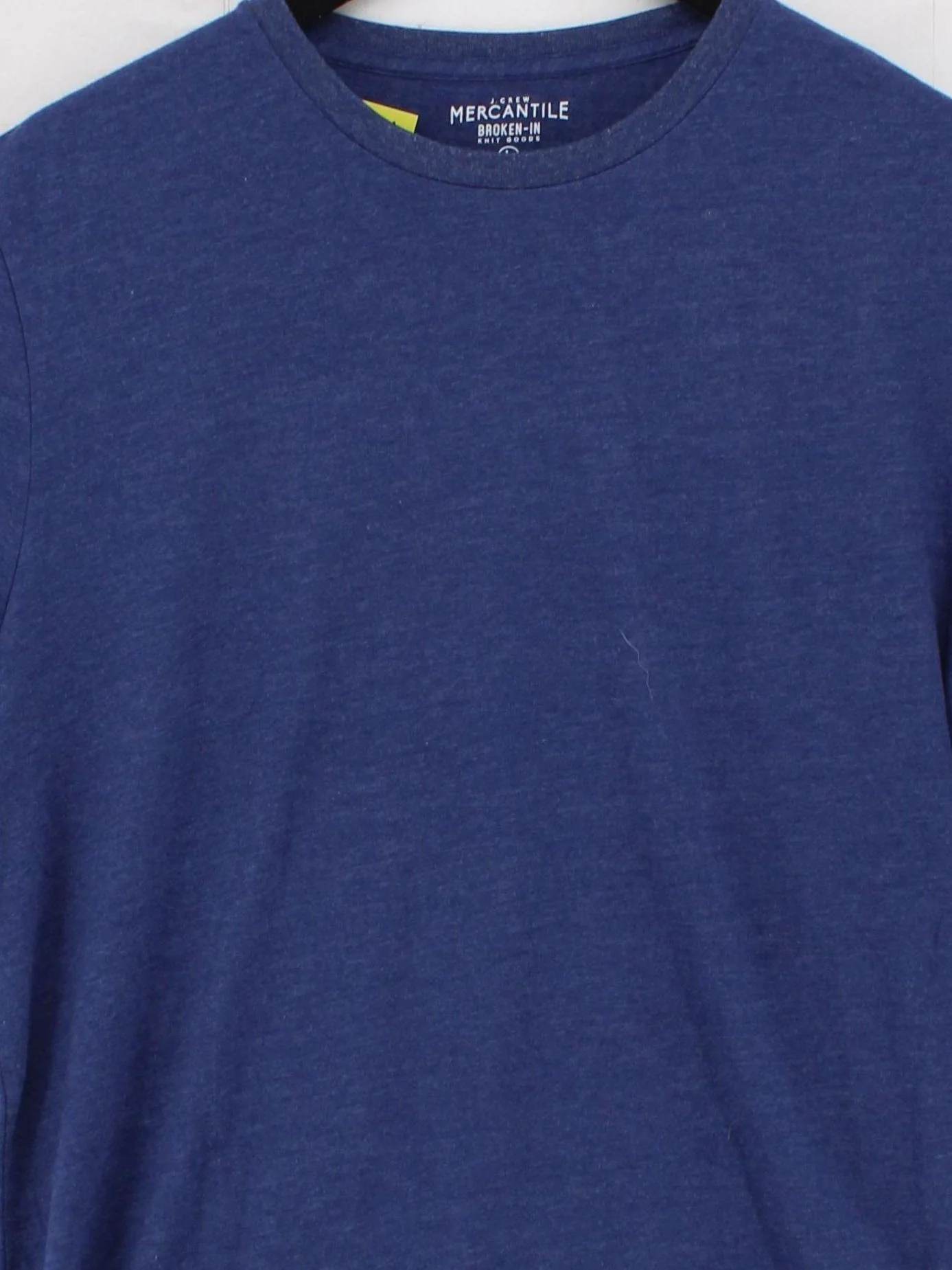 J. Crew Men's T-Shirt L Blue Cotton with Polyester Basic - Image 3