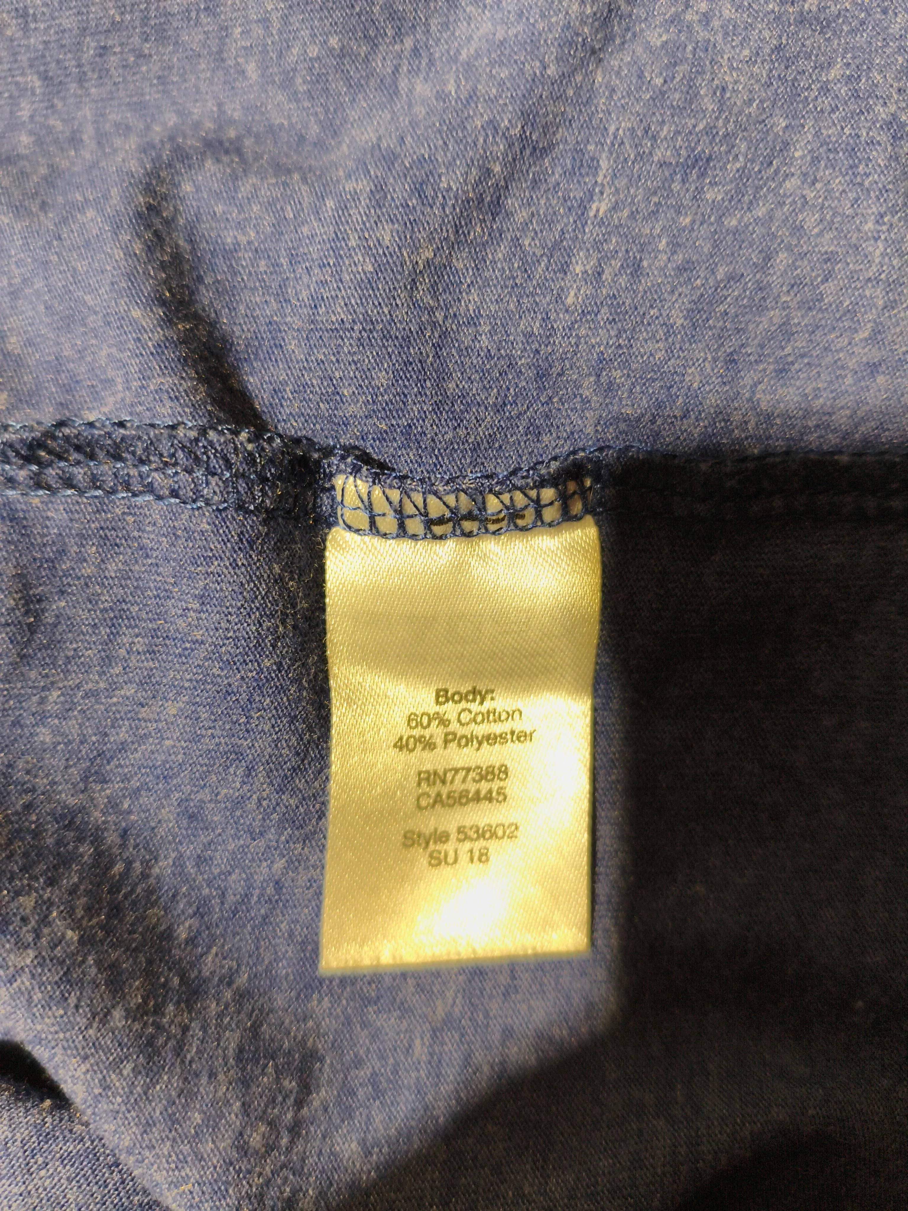 J. Crew Men's T-Shirt L Blue Cotton with Polyester Basic - Image 6