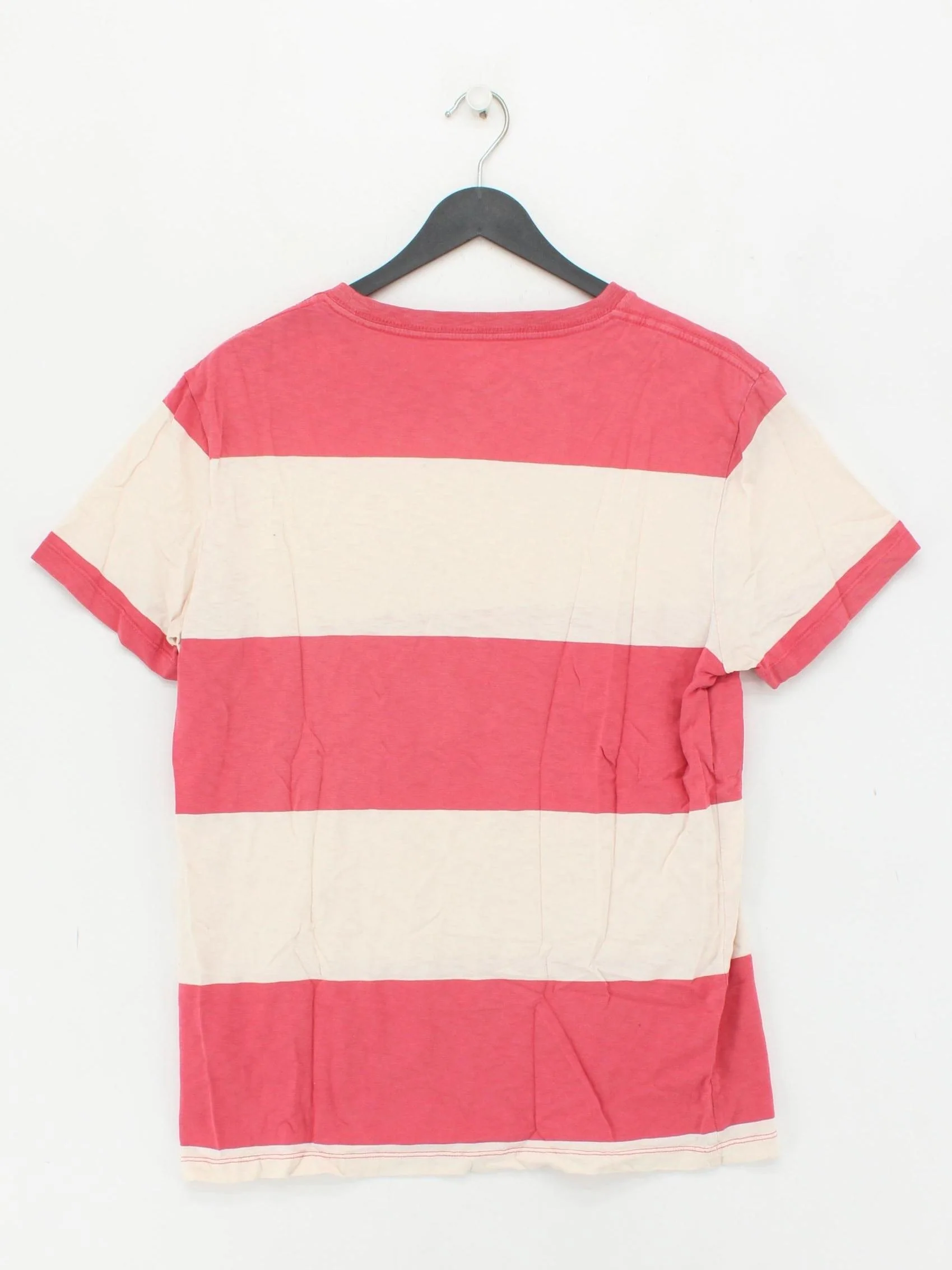 J. Crew Men's T-Shirt M Red Striped 100% Cotton Basic - Image 2