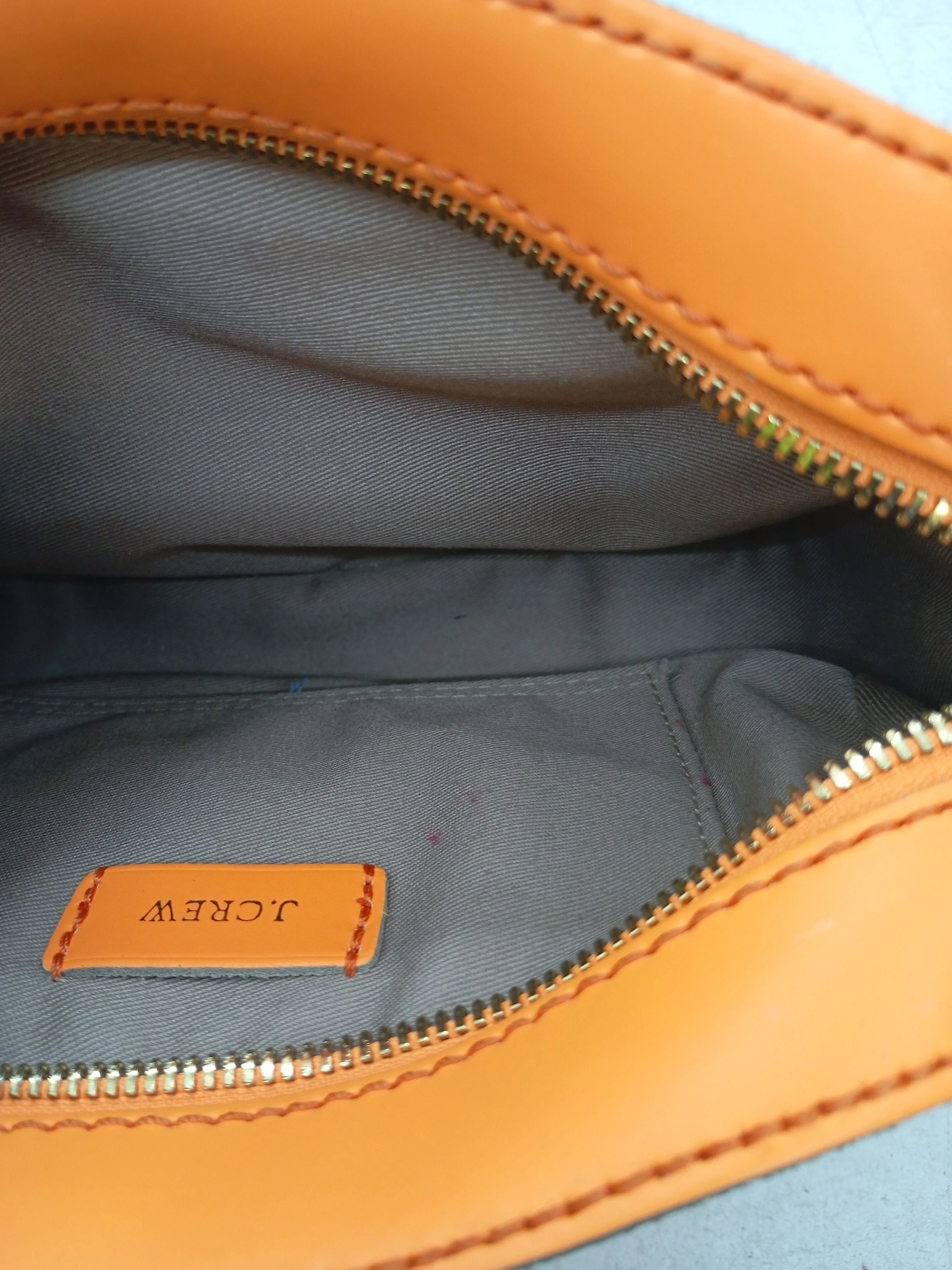 J. Crew Women's Bag Orange 100% Faux Leather Crossbody - Image 4