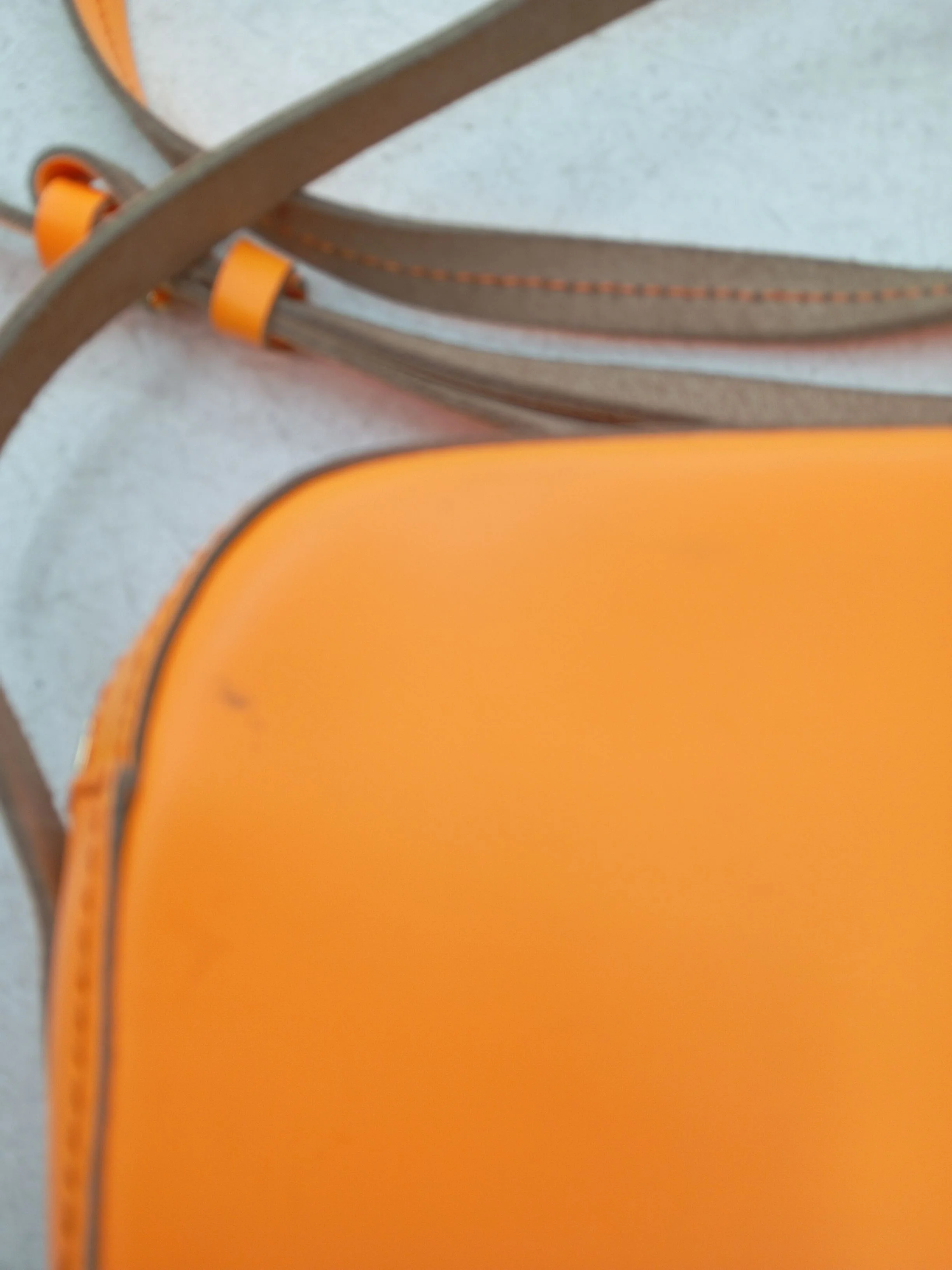 J. Crew Women's Bag Orange 100% Faux Leather Crossbody - Image 5