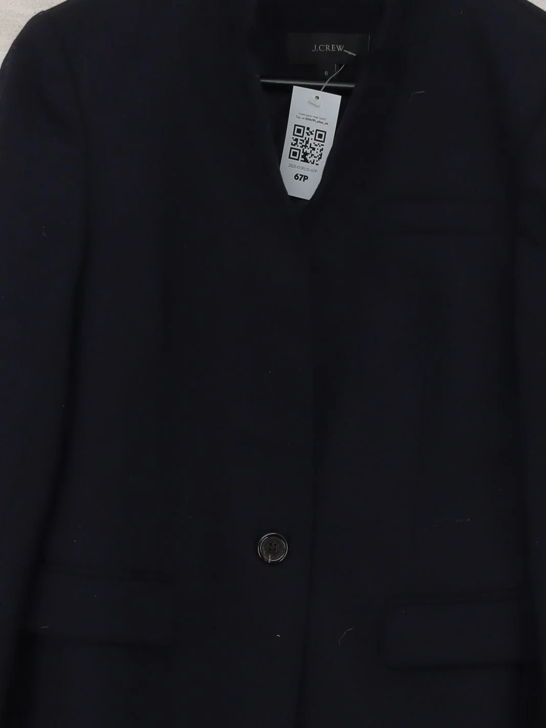 J. Crew Women's Blazer UK 10 Blue Wool with Elastane Overcoat - Image 3