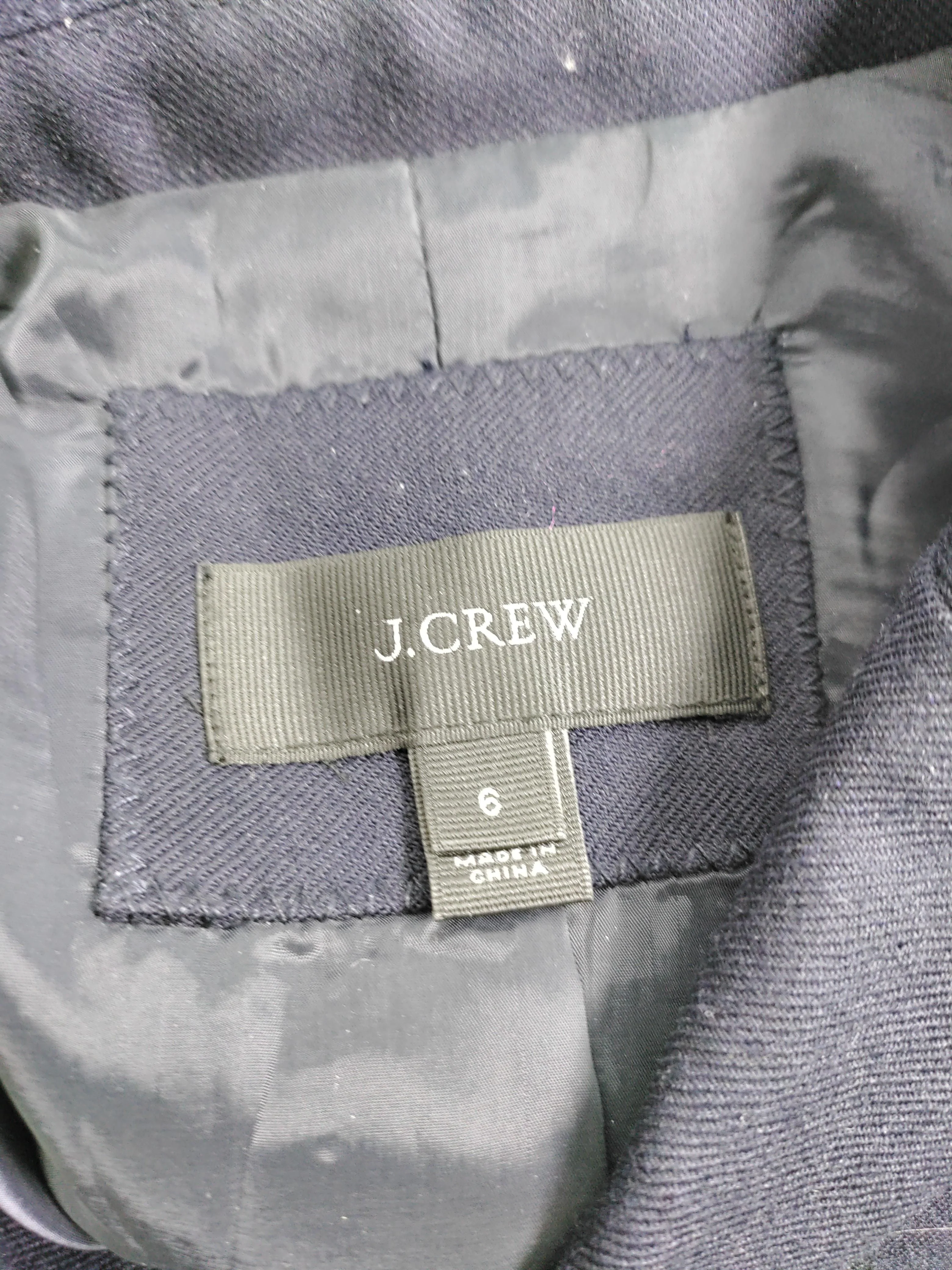 J. Crew Women's Blazer UK 10 Blue Wool with Elastane Overcoat - Image 5