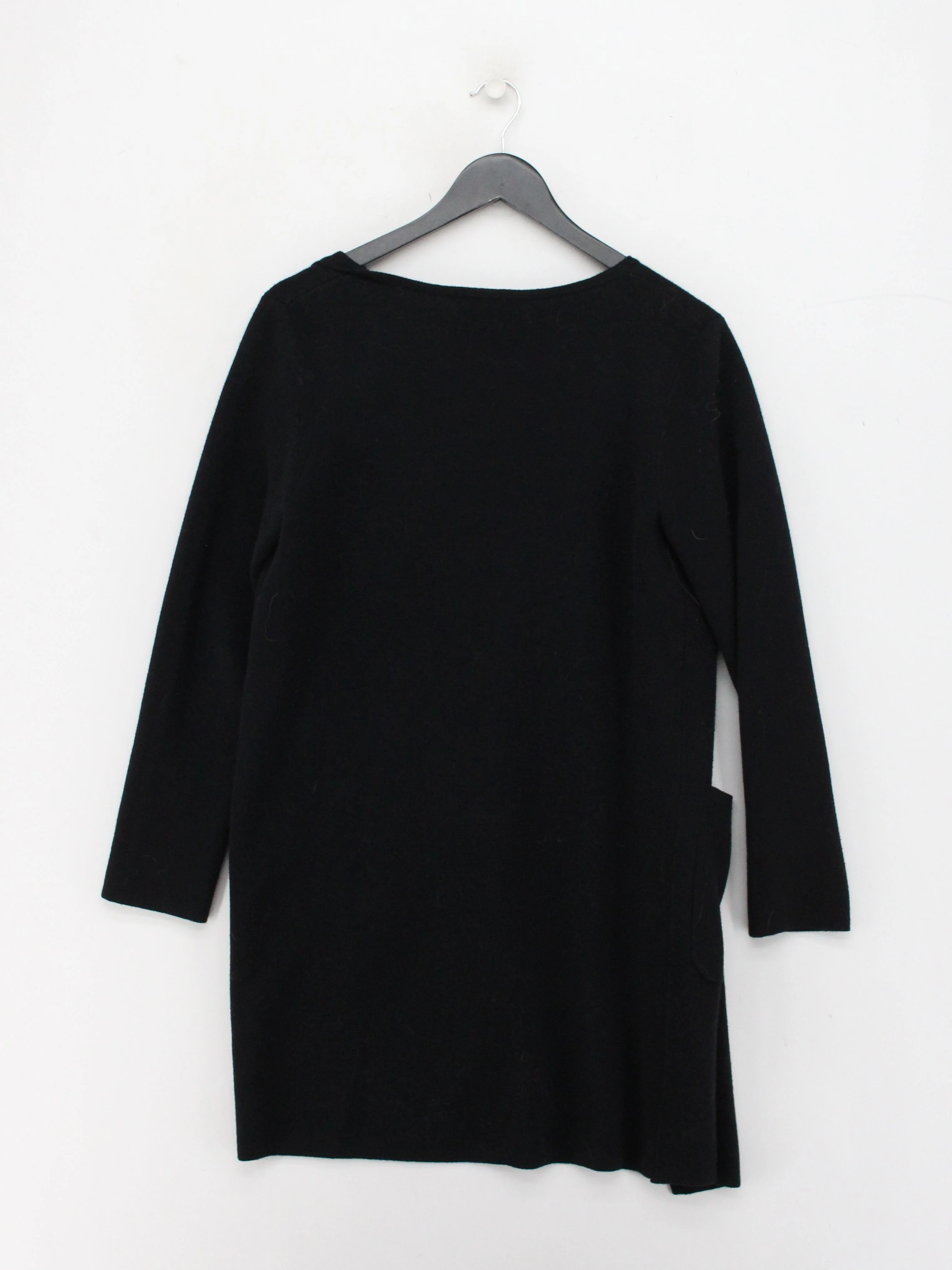 J. Crew Women's Cardigan XS Black Cotton with Polyester, Wool V-Neck Cardigan - Image 2