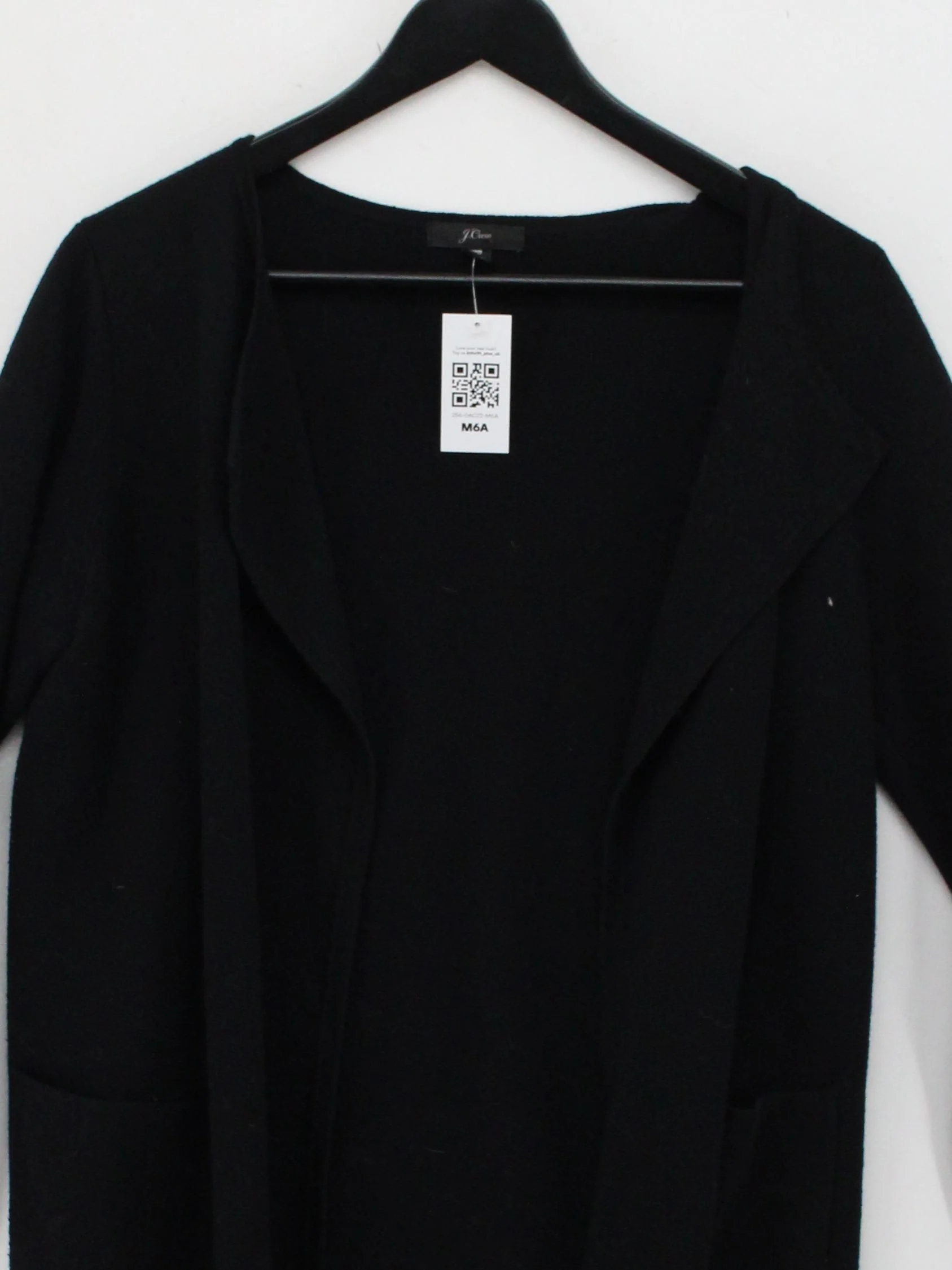 J. Crew Women's Cardigan XS Black Cotton with Polyester, Wool V-Neck Cardigan - Image 3