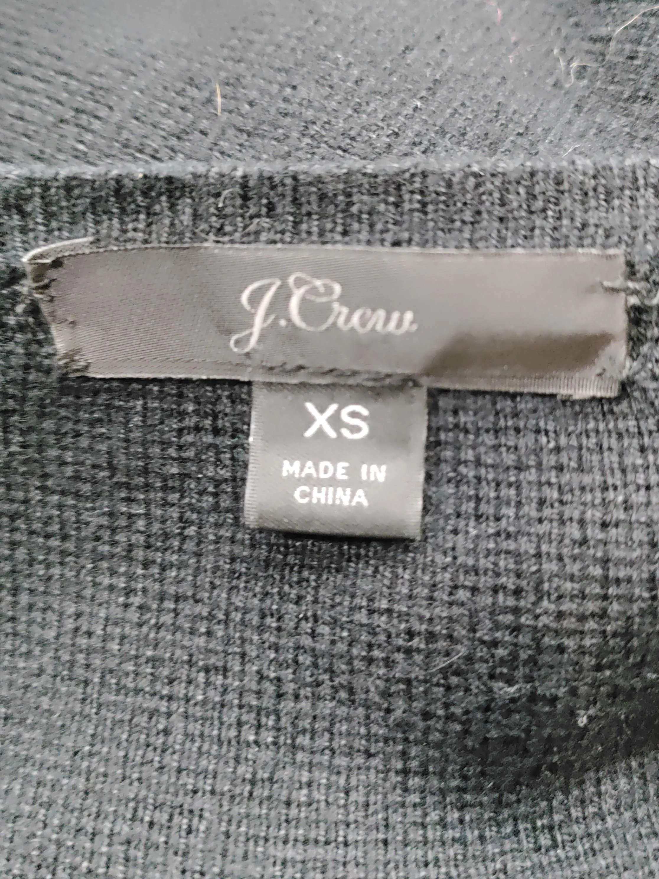 J. Crew Women's Cardigan XS Black Cotton with Polyester, Wool V-Neck Cardigan - Image 5