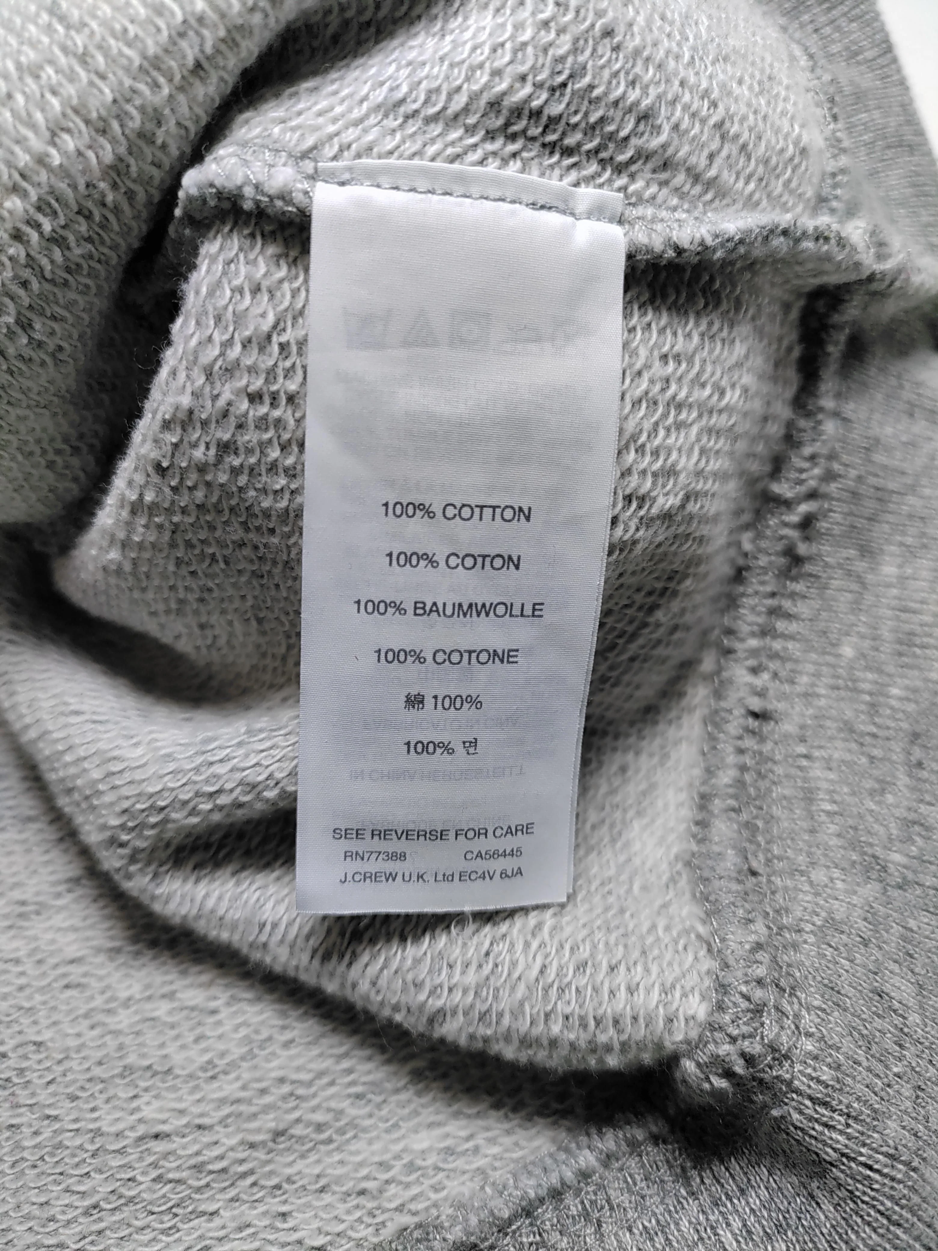 J. Crew Women's Hoodie XS Grey Floral 100% Cotton Pullover - Image 6