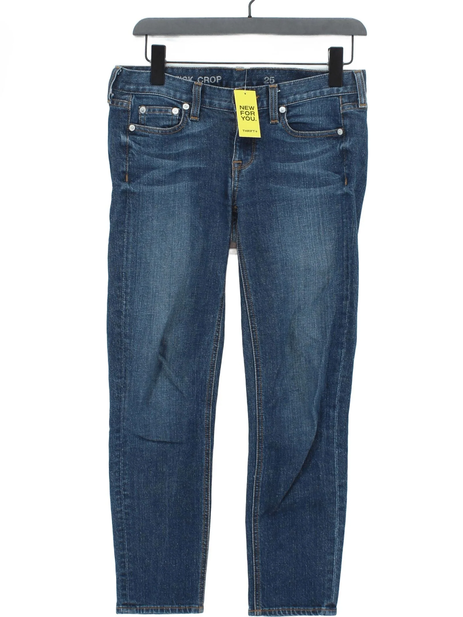 J. Crew Women's Jeans W 25 in Blue Cotton with Elastane Cropped