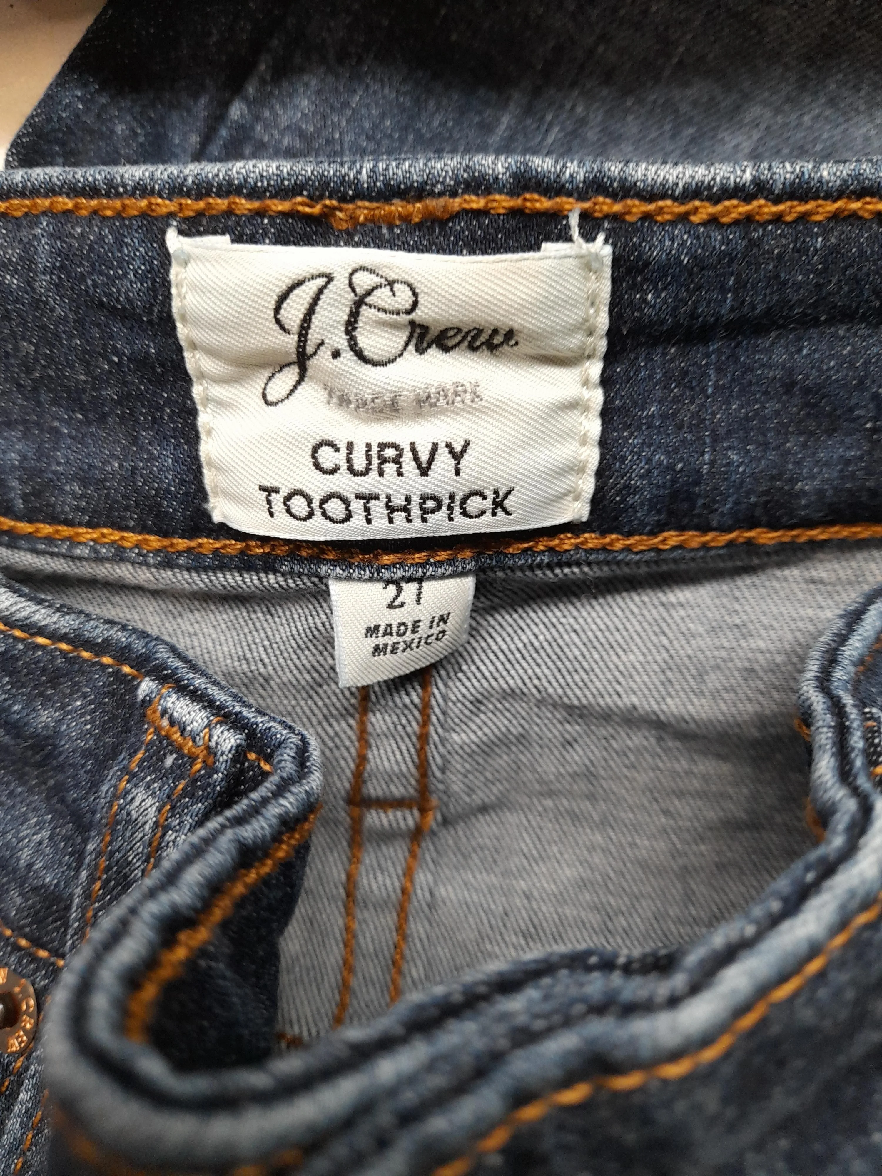 J. Crew Women's Jeans W 27 in Blue Cotton with Polyester, Elastane Skinny - Image 5