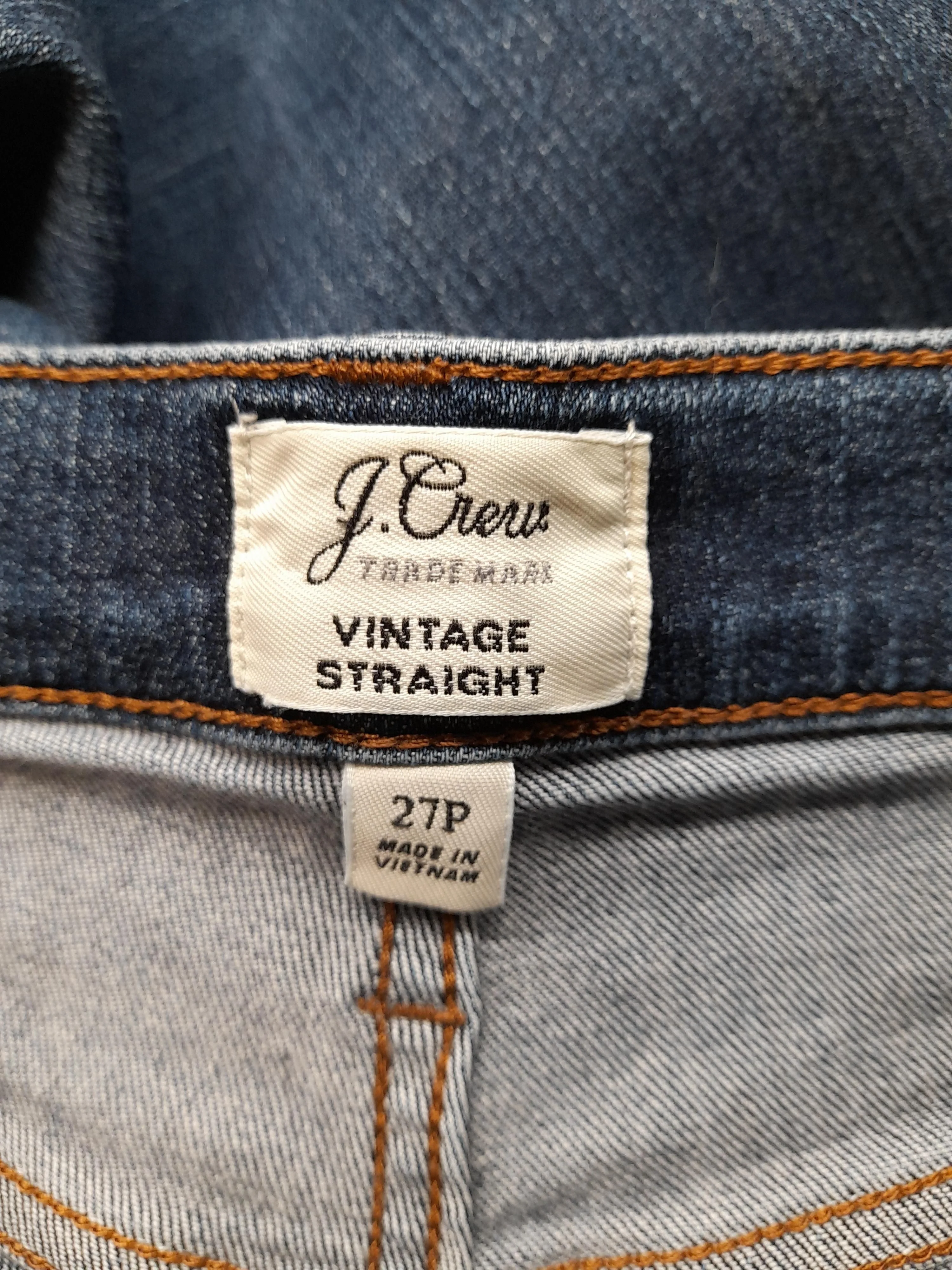 J. Crew Women's Jeans W 27 in Blue Cotton with Polyester, Elastane Straight - Image 5