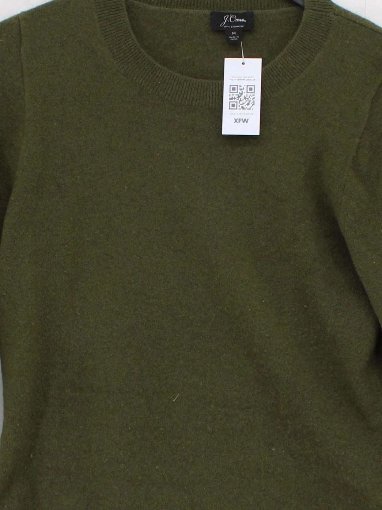 J. Crew Women's Jumper M Green 100% Cashmere Crew Neck Pullover - Image 3