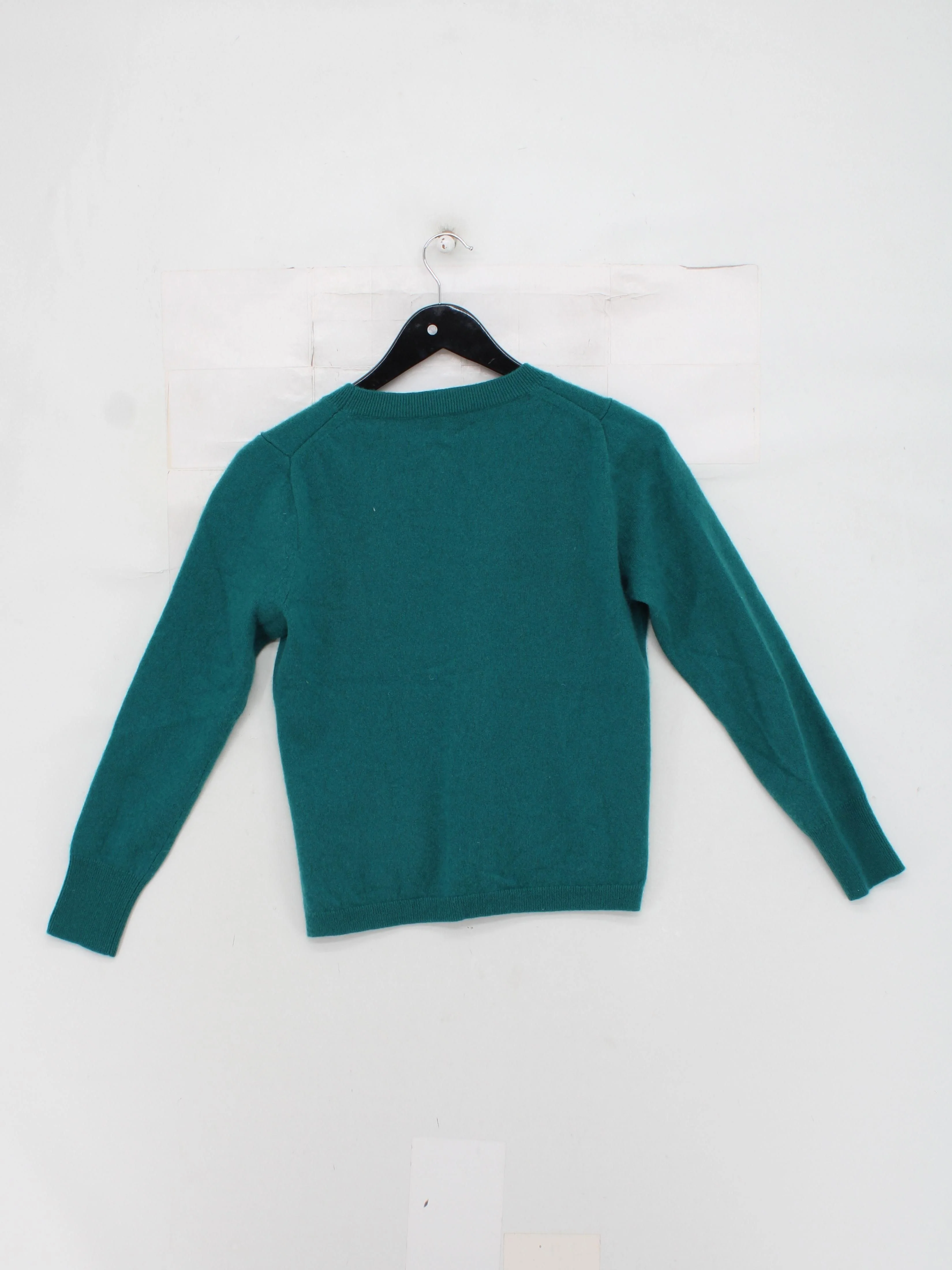 J. Crew Women's Jumper M Green 100% Cashmere Crew Neck Pullover - Image 2