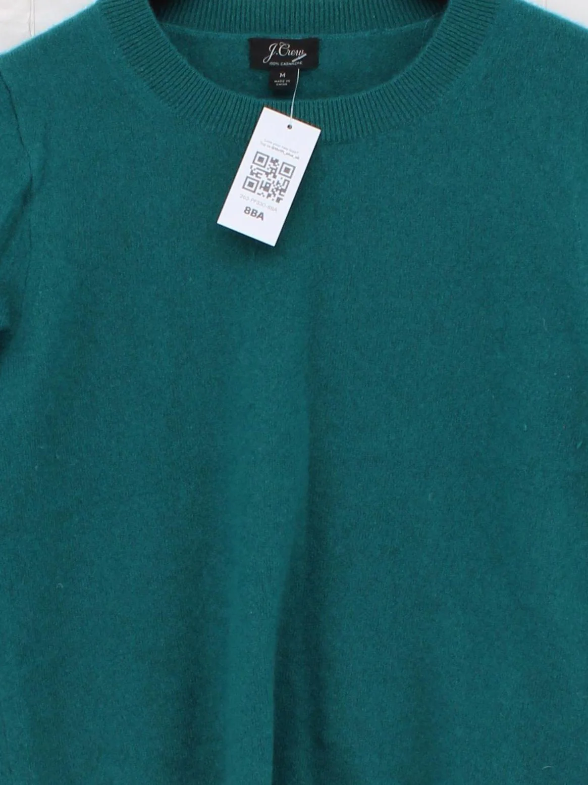 J. Crew Women's Jumper M Green 100% Cashmere Crew Neck Pullover - Image 3